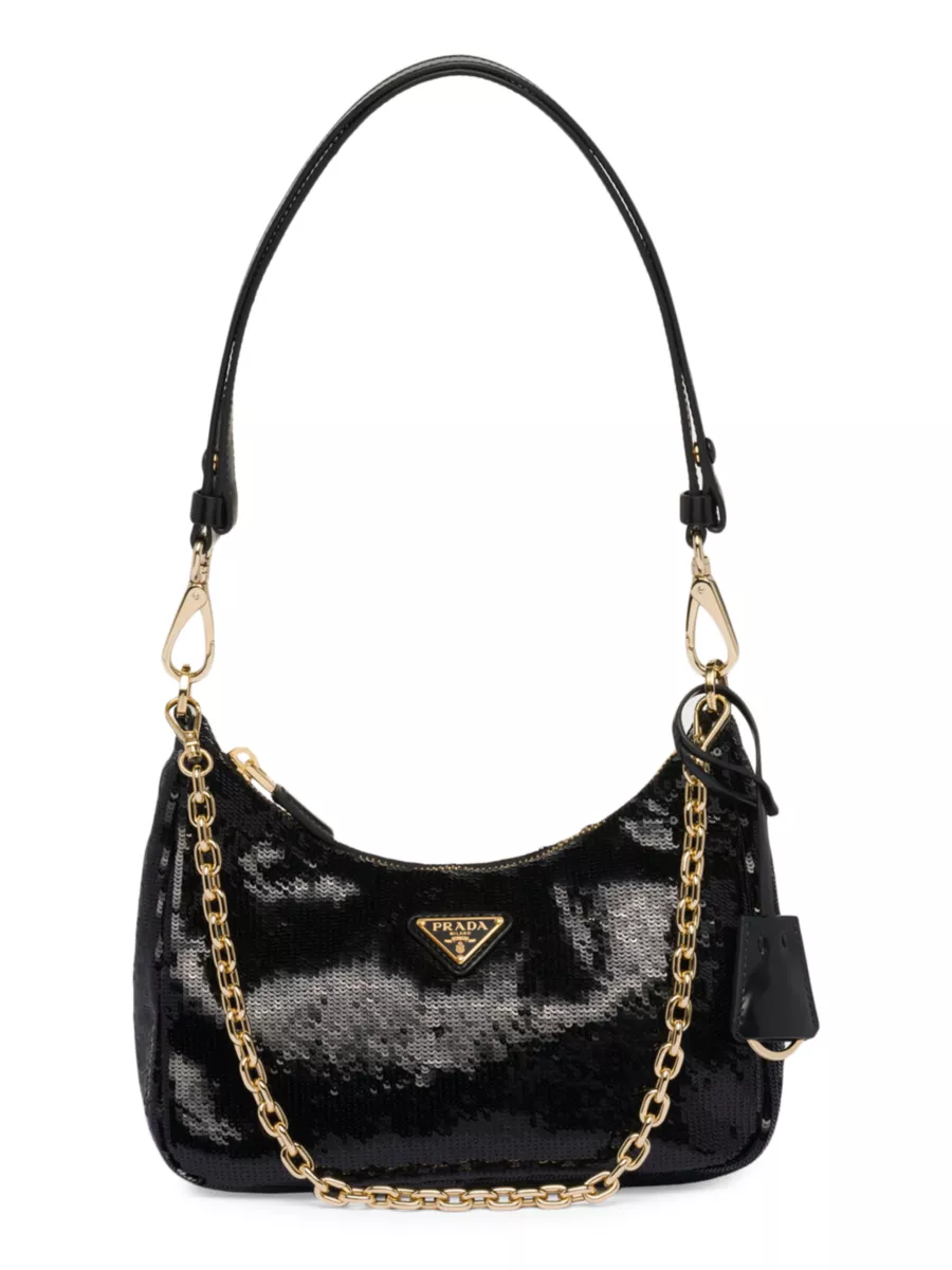Shop Prada Re Nylon And Sequin Mini Bag Saks Fifth Avenue