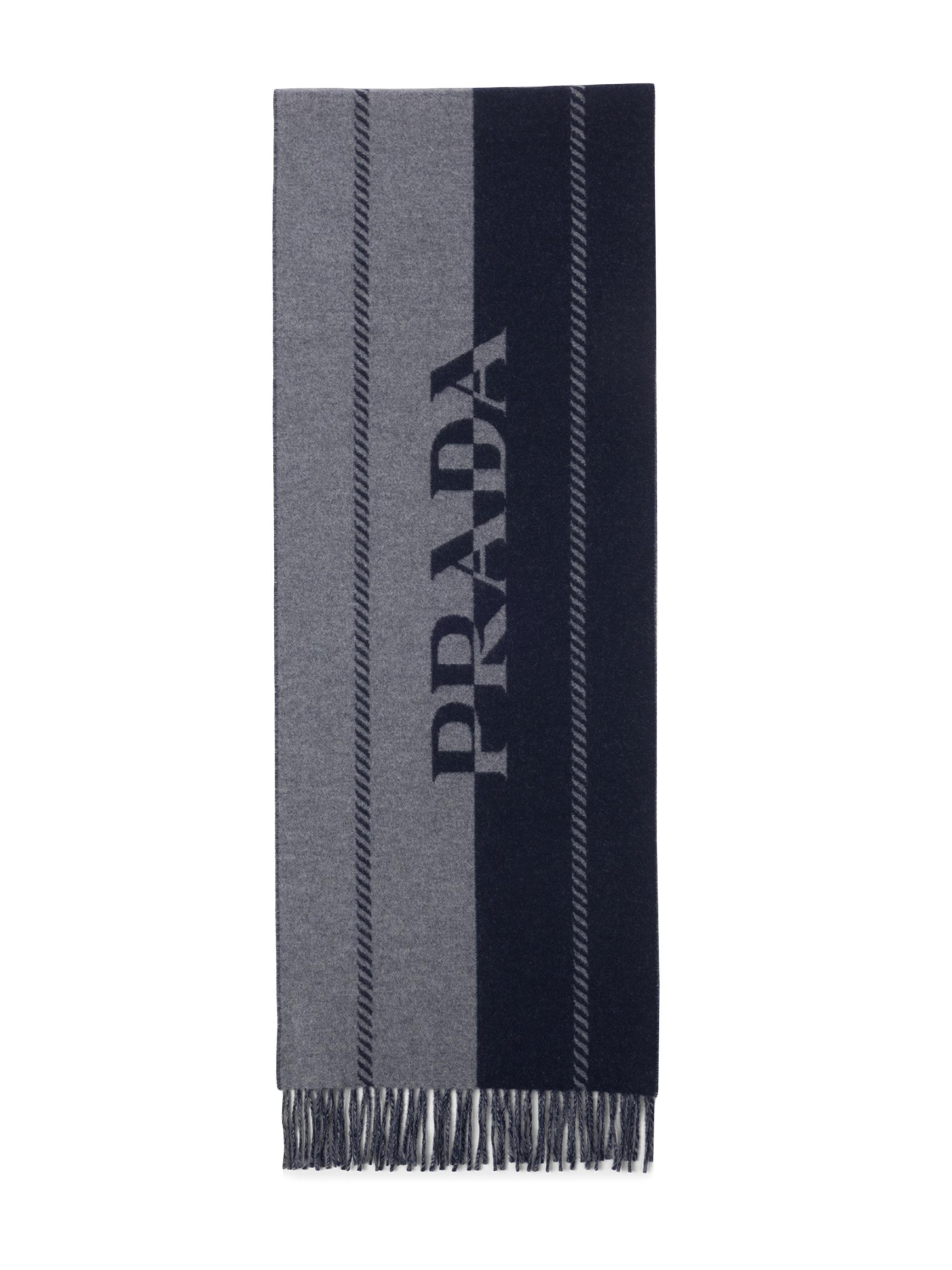 Prada Men's Wool Scarf - Grey