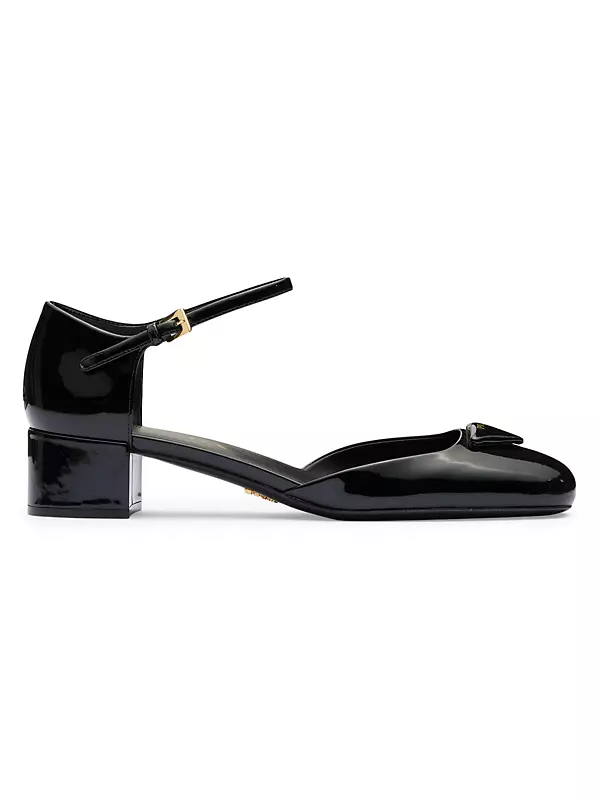 Shop Prada Open-Sided Patent Leather Pumps | Saks Fifth Avenue