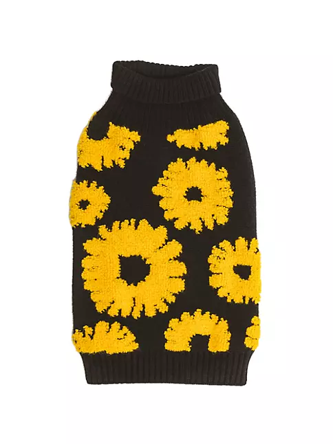 Shaya Pets Sunflower Days Luxury Sweater - Black Yellow - Size Small