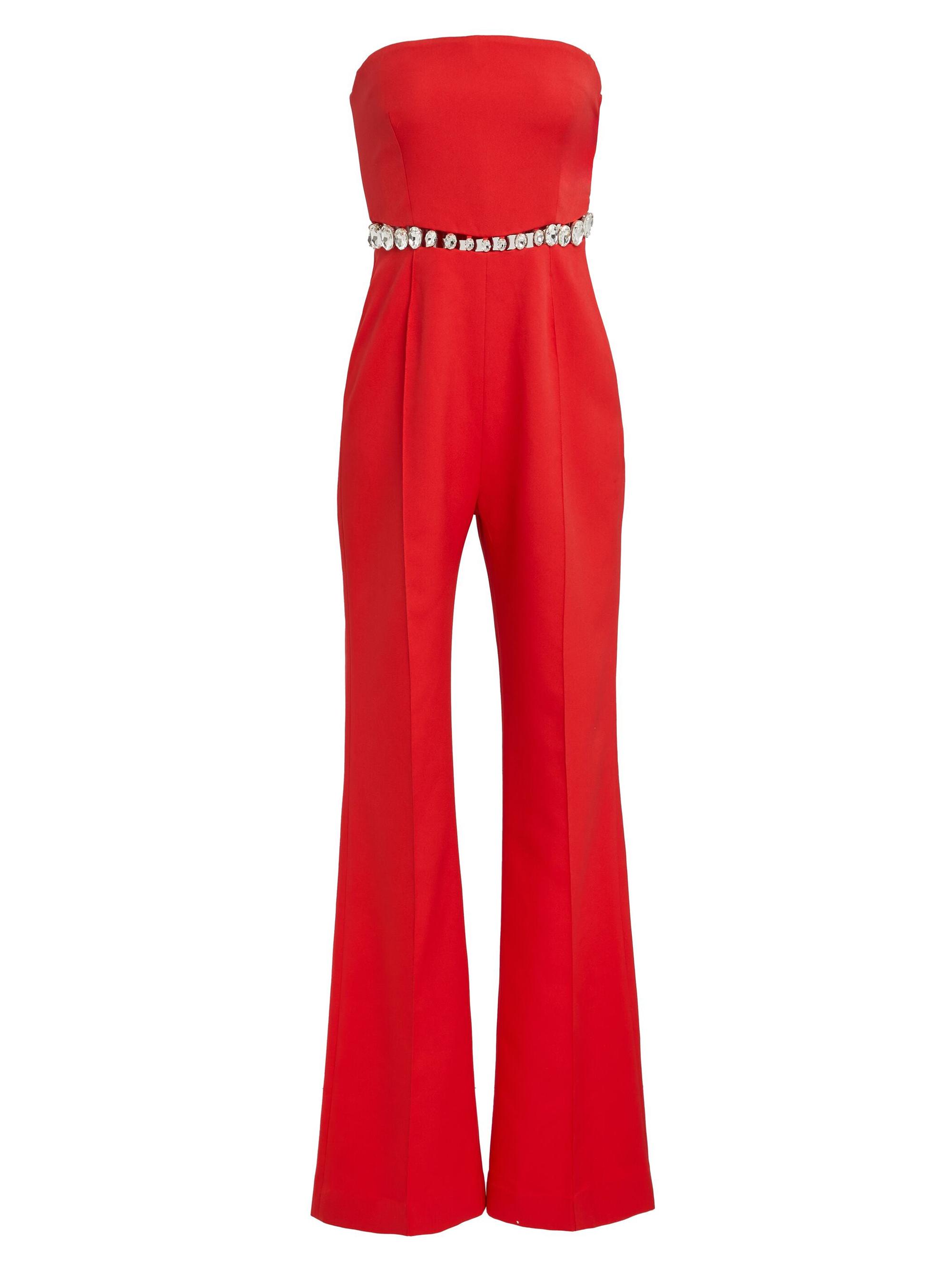 Retrofête Women's Glenda Jumpsuit - Fiery Red Silver