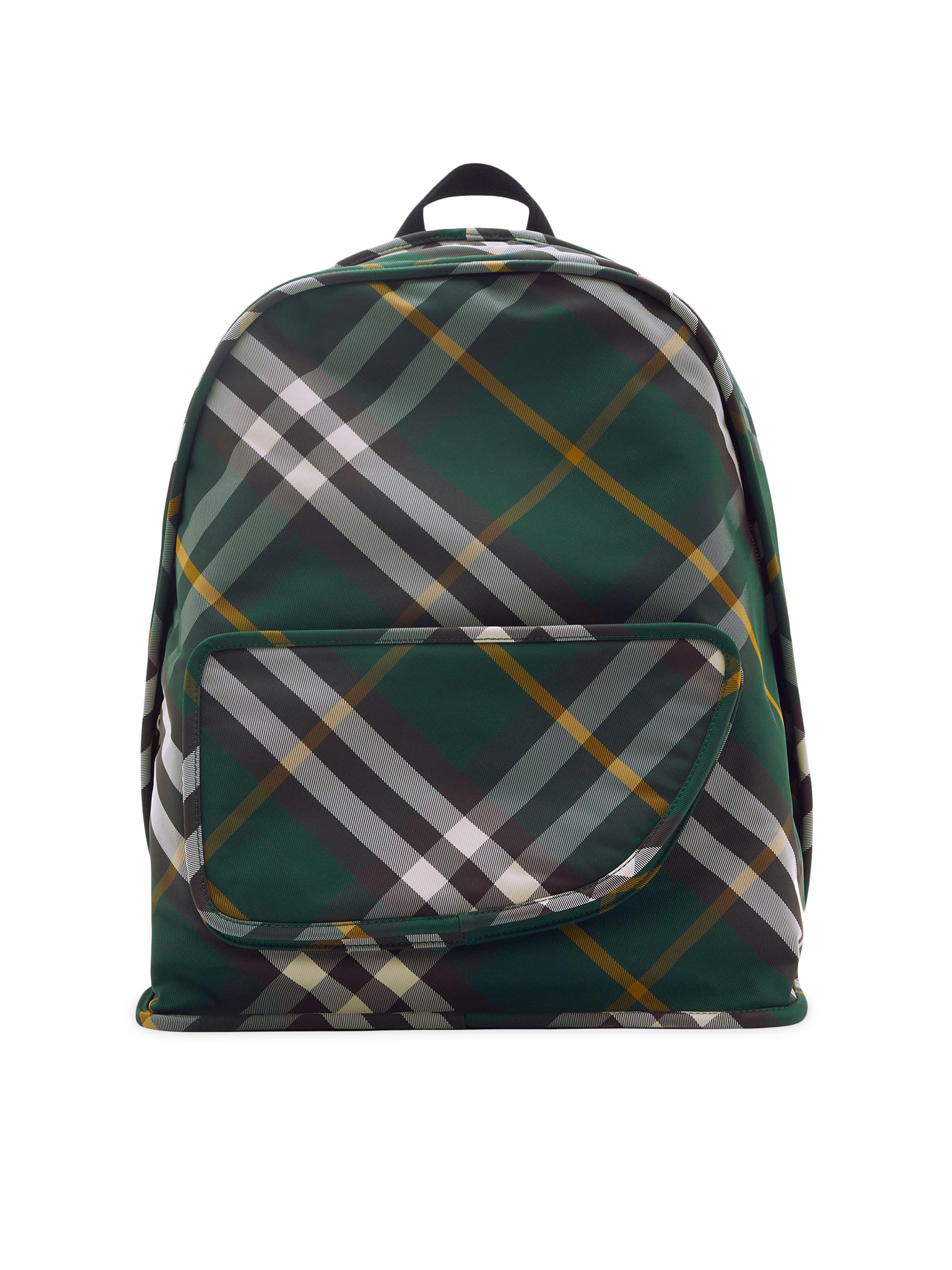 Burberry Men's Shield Check Backpack - Ivy