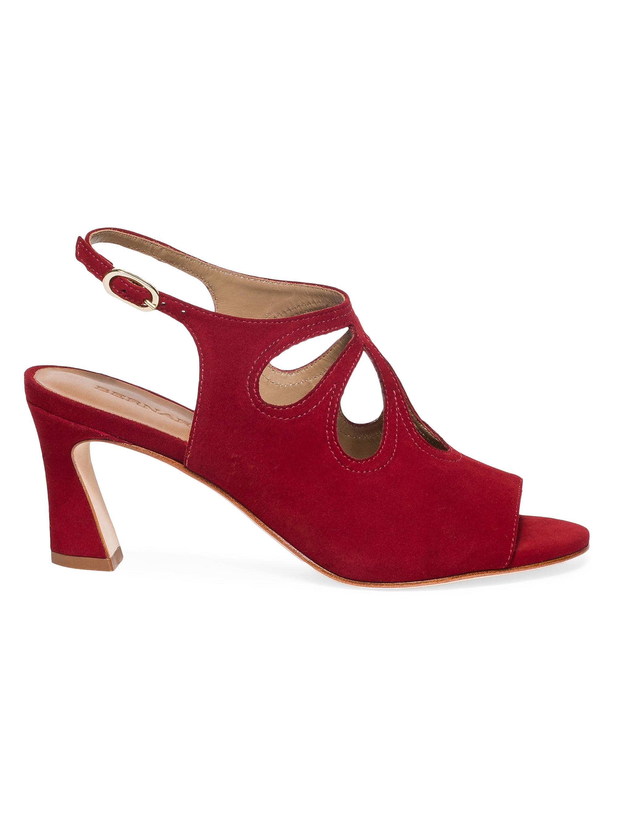 Bernardo Women's Nili Suede Cut Out Sandal - Dark Red