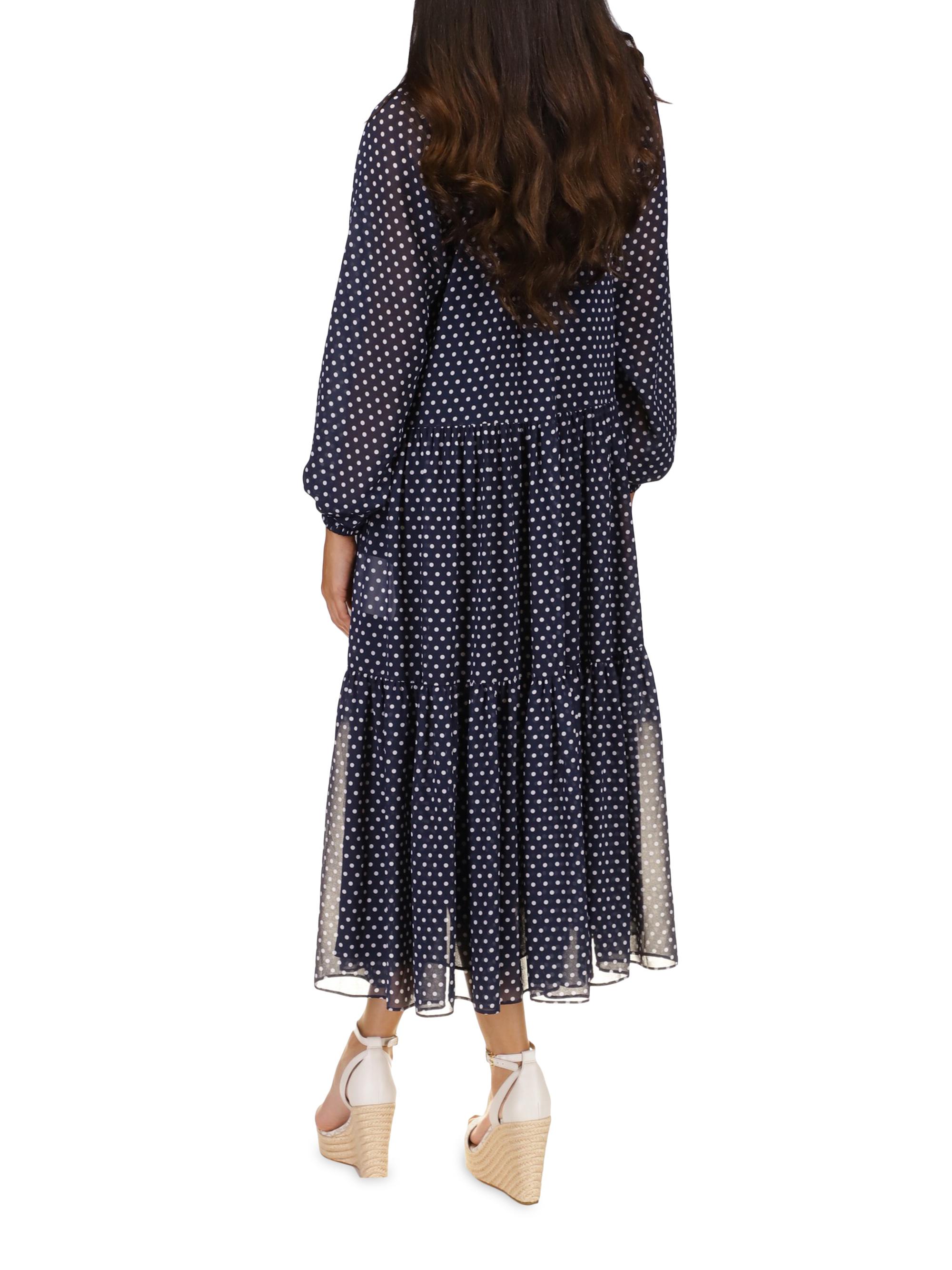 MICHAEL Michael Kors Polka-Dot Tiered Maxi Dress | Saks Fifth Avenue