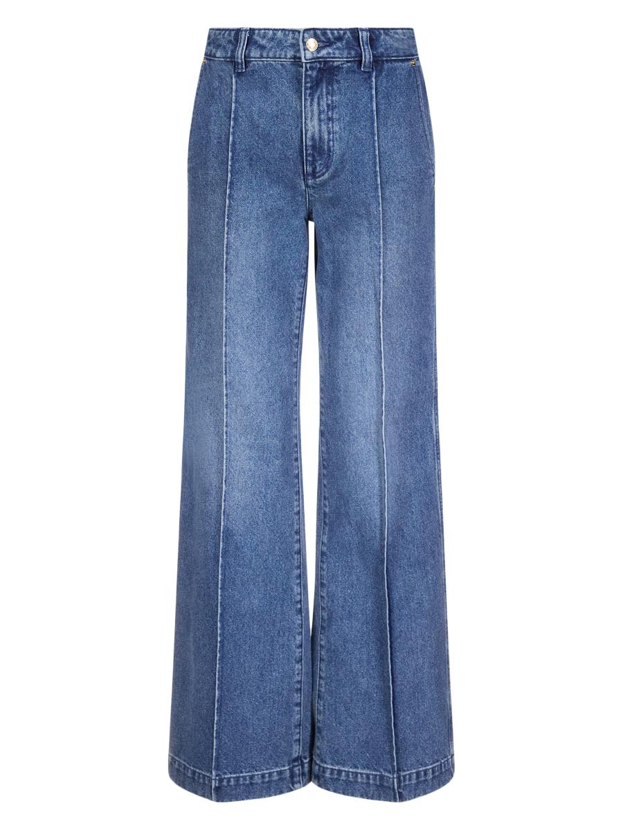 MICHAEL Michael Kors Pintuck Wide-Leg Jeans | Saks Fifth Avenue
