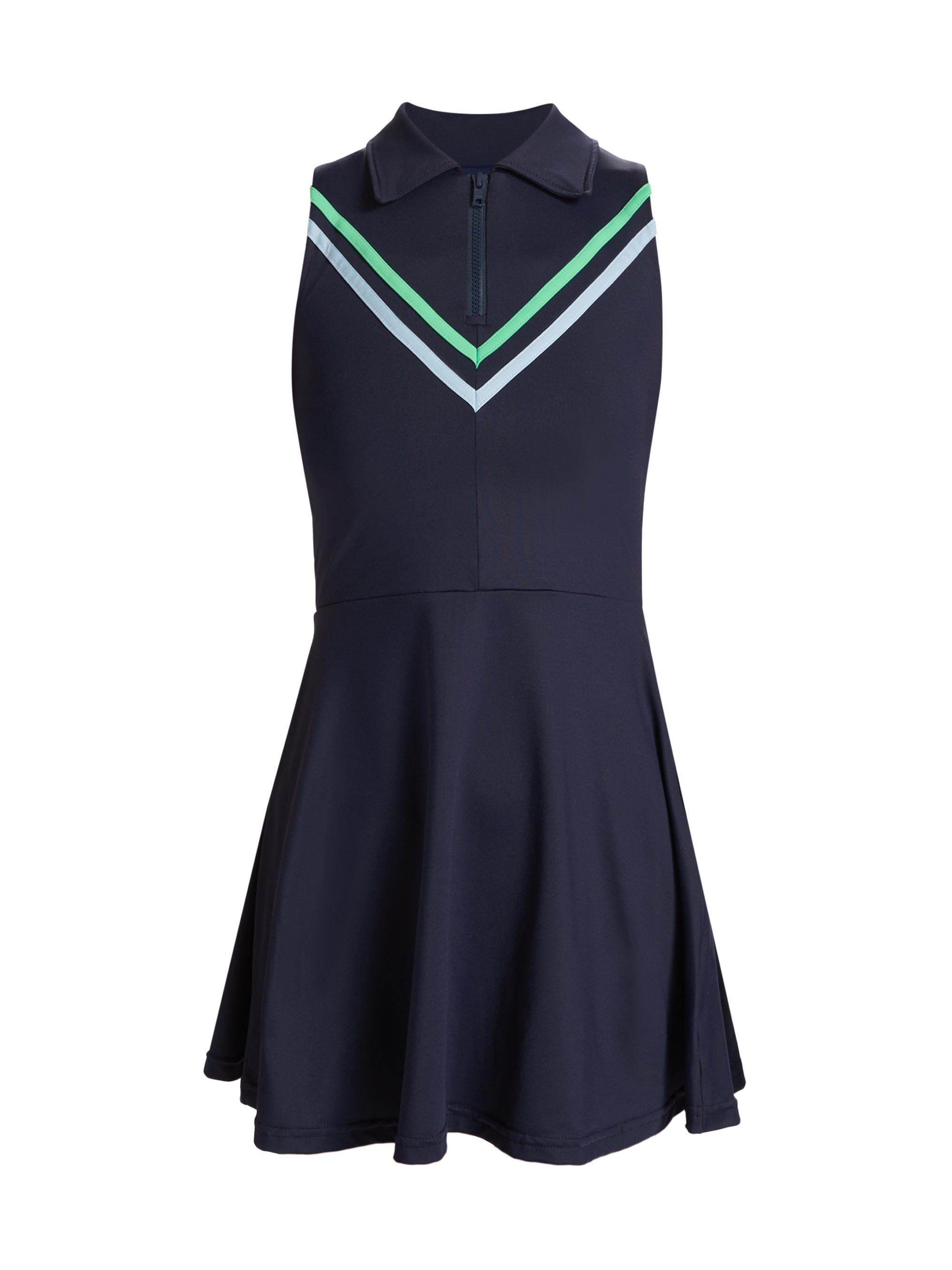 Maqui Active Women's Polo Striped Minidress - Navy