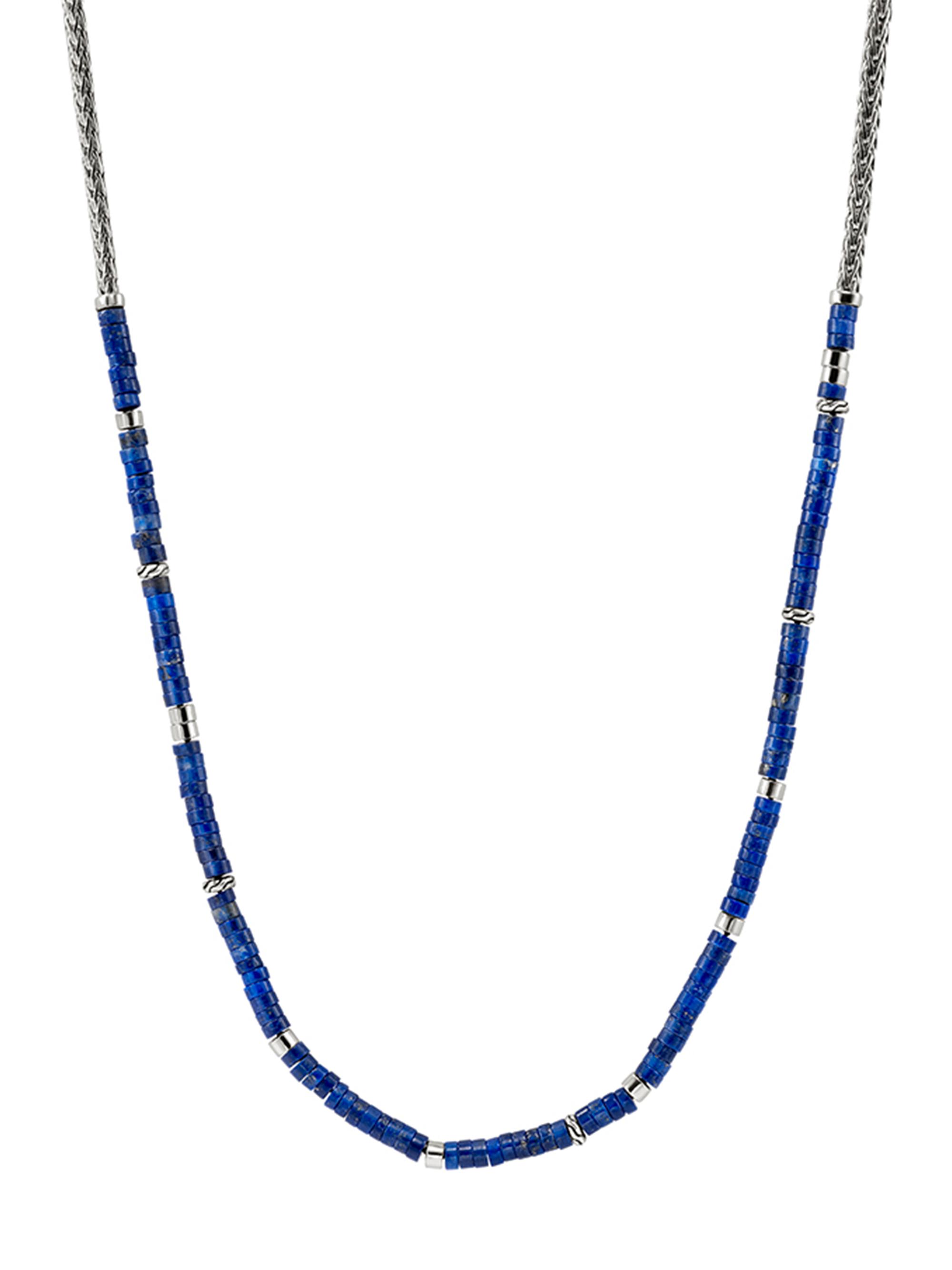 John Hardy Men's Heishi Lapis Lazuli & Sterling Silver Beaded Necklace - Silver Lapis