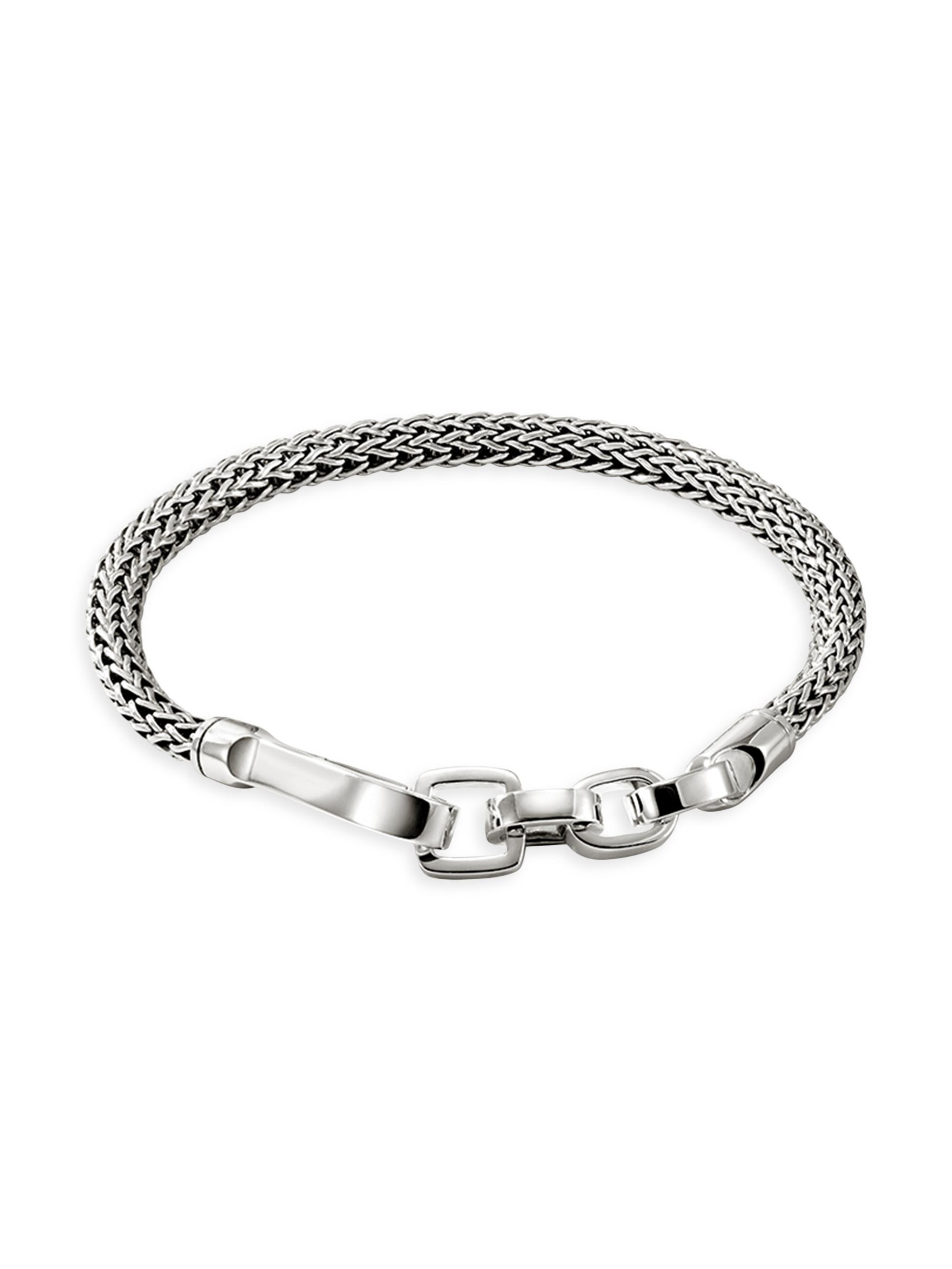 John Hardy Men's Sterling Silver Clasp Bracelet - Silver