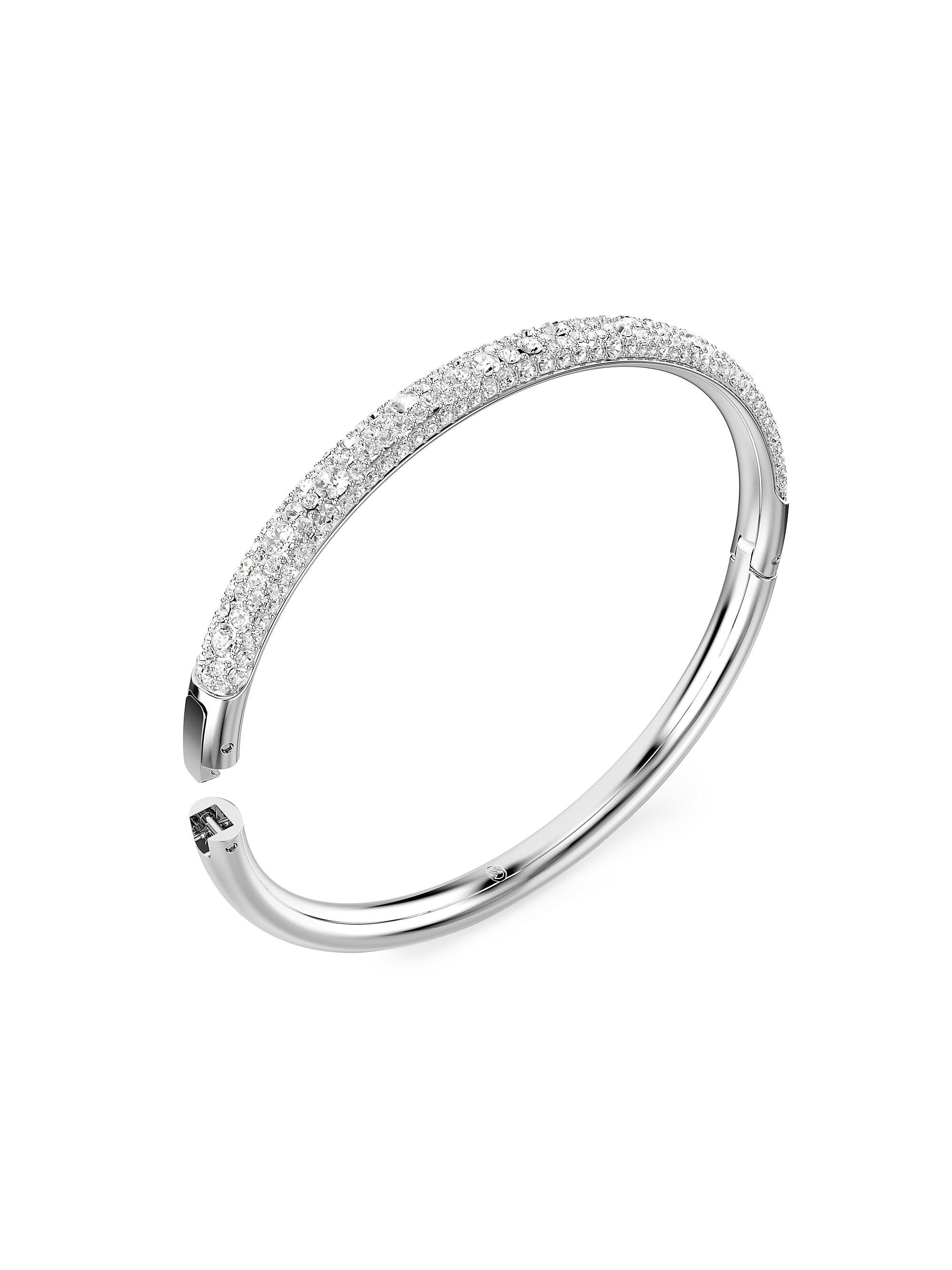Swarovski Women's Sublima Rhodium-Plated &  Crystal Bangle - White Gold