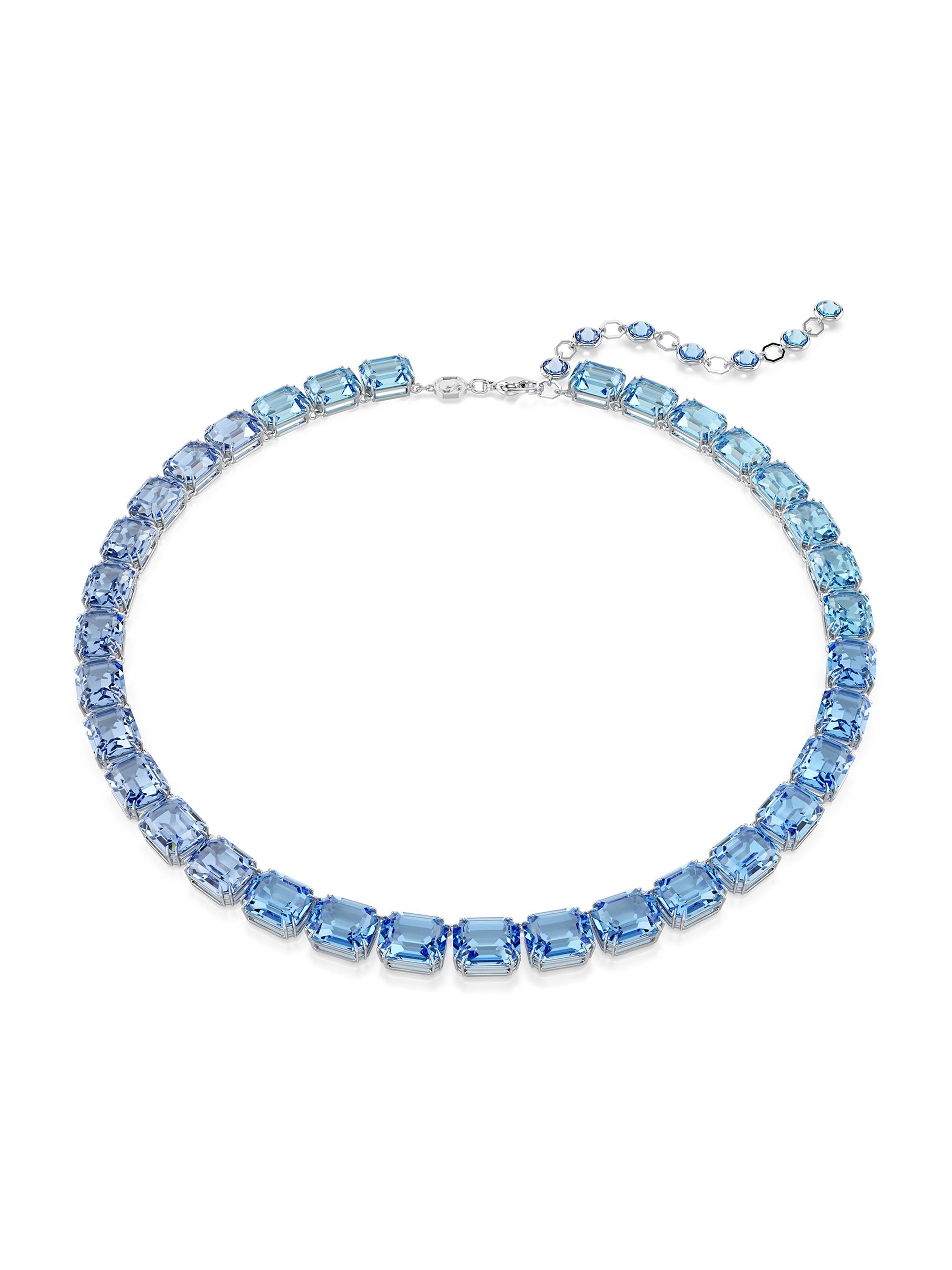 Swarovski Women's Millenia Goldtone & Octagon-Cut Crystal Necklace - Blue