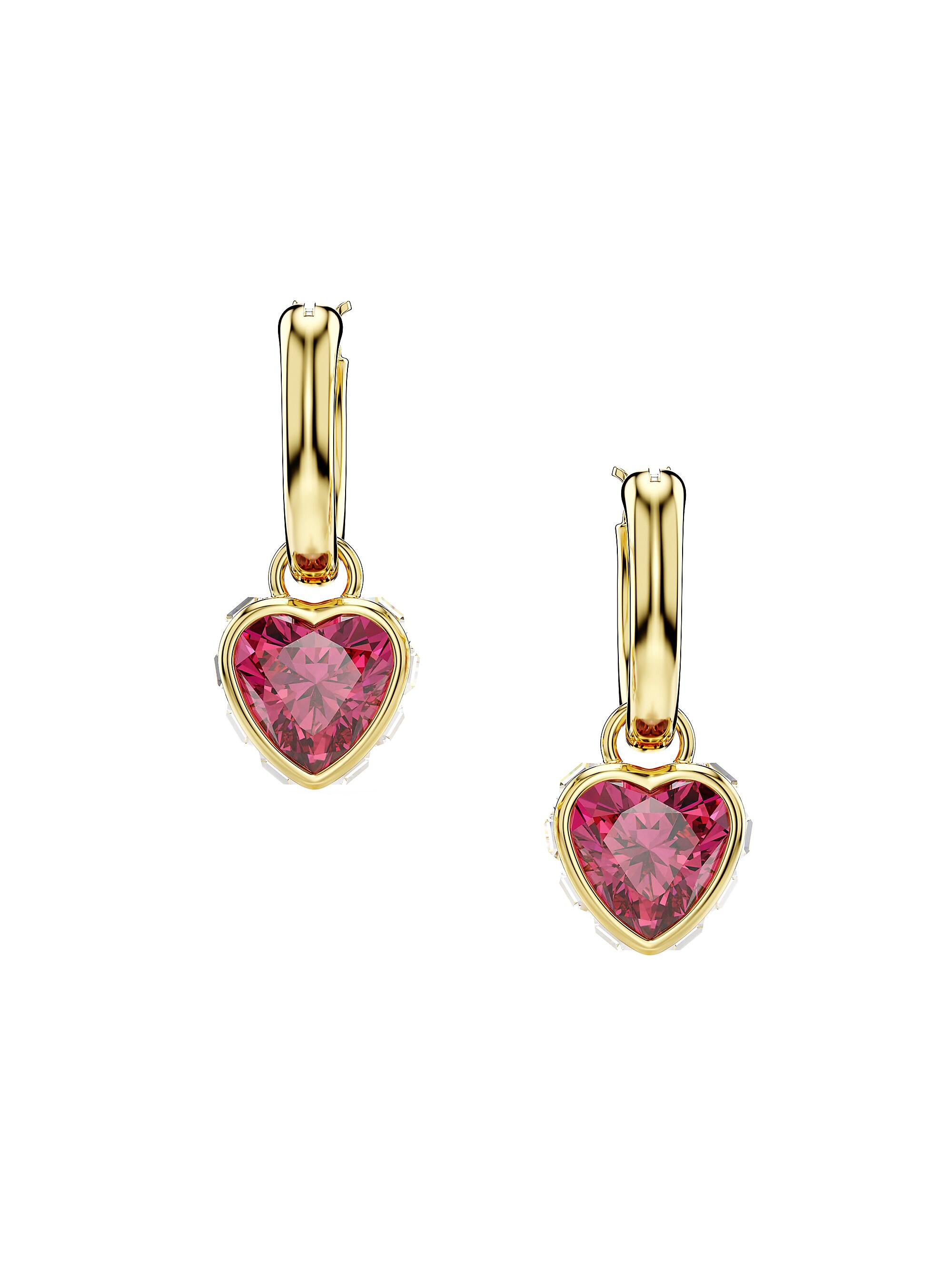 Swarovski Women's Chroma Goldtone &  Crystal Heart Drop Earrings - Yellow Gold