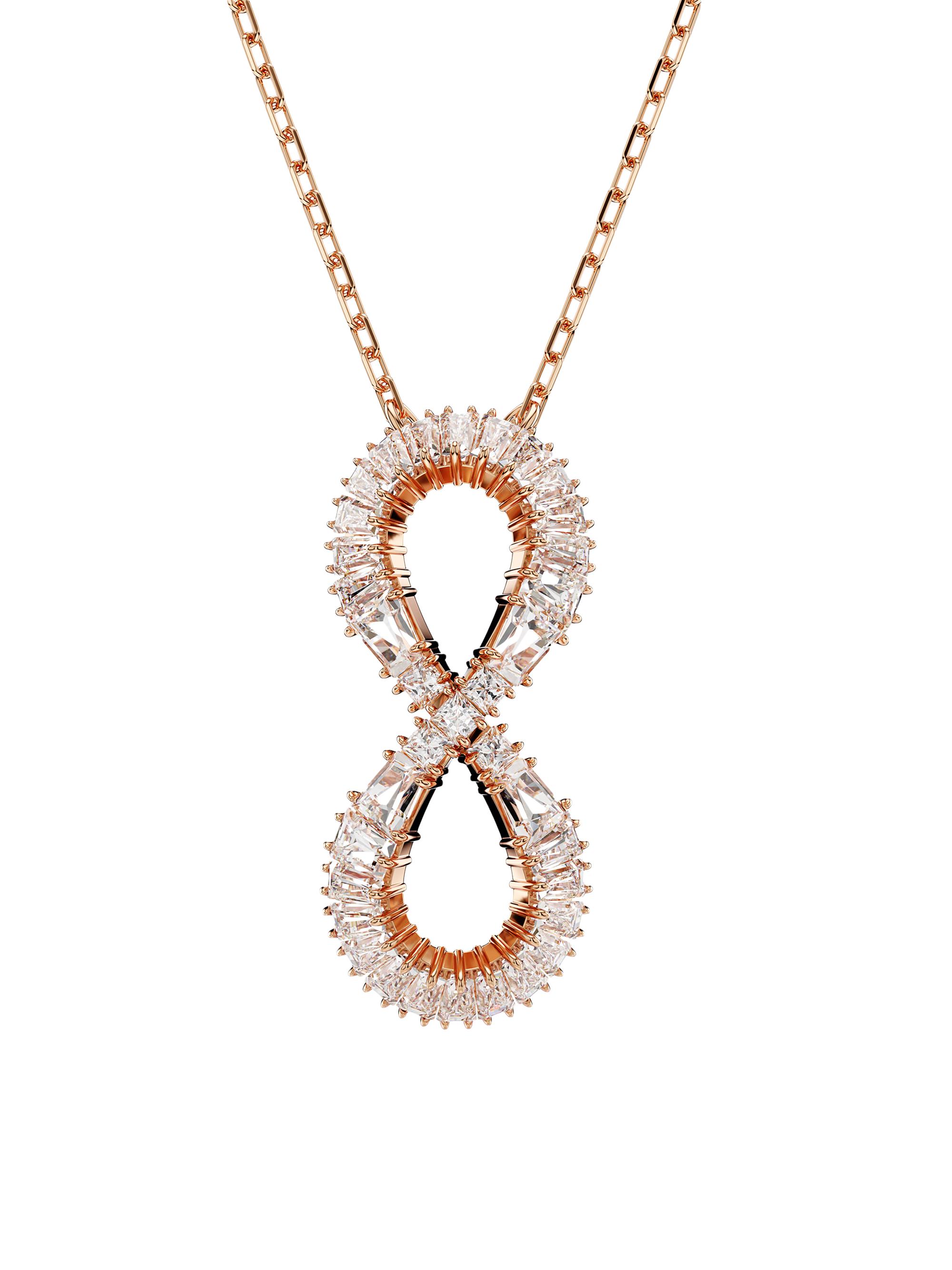 Swarovski Women's Hyperbola Rose-Gold-Plated & Crystal Necklace - Rose Gold