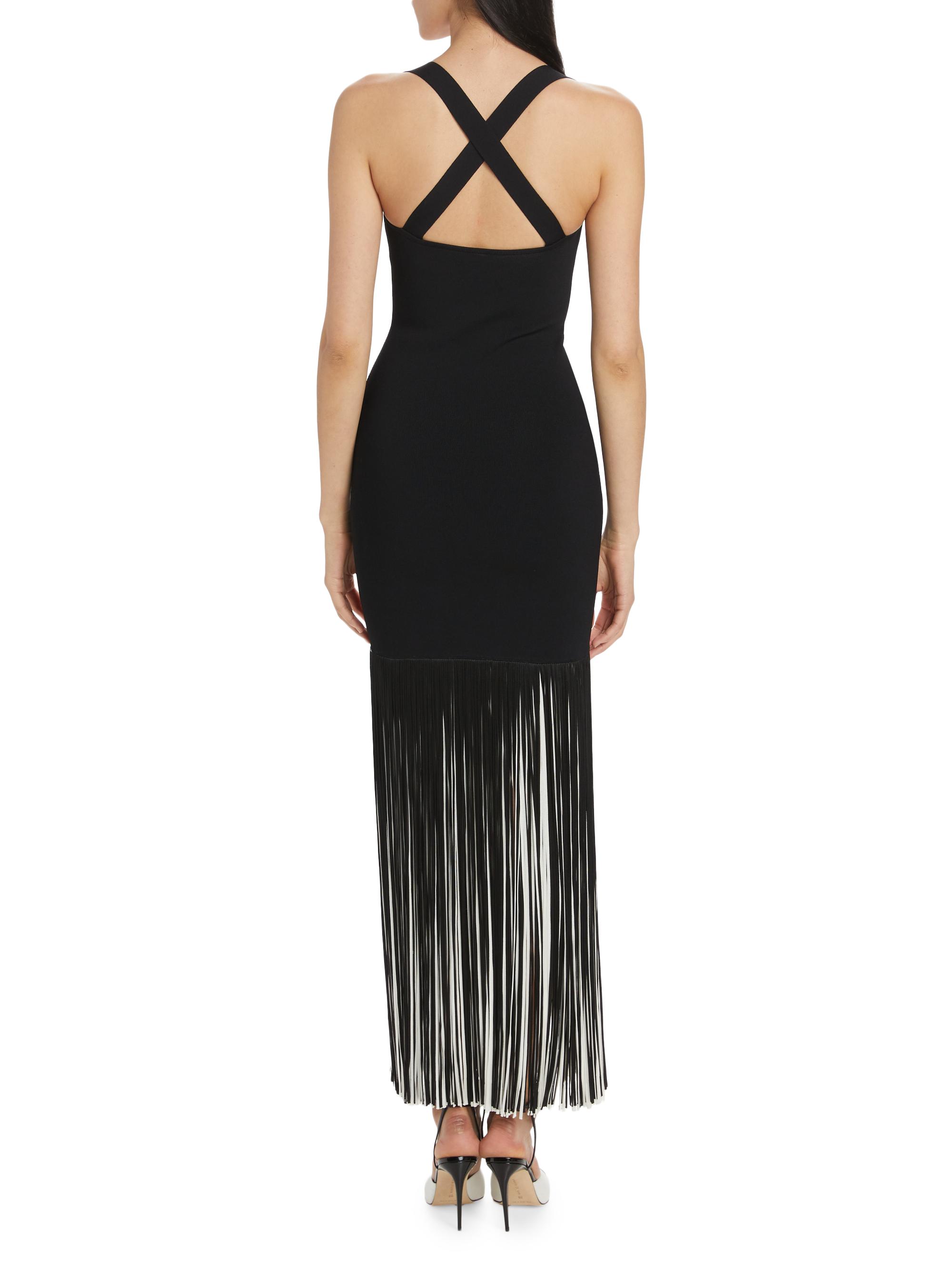 hera fringe maxi dress in black EME Sequin Fringe Maxi Dress in BLACK – OFUURE