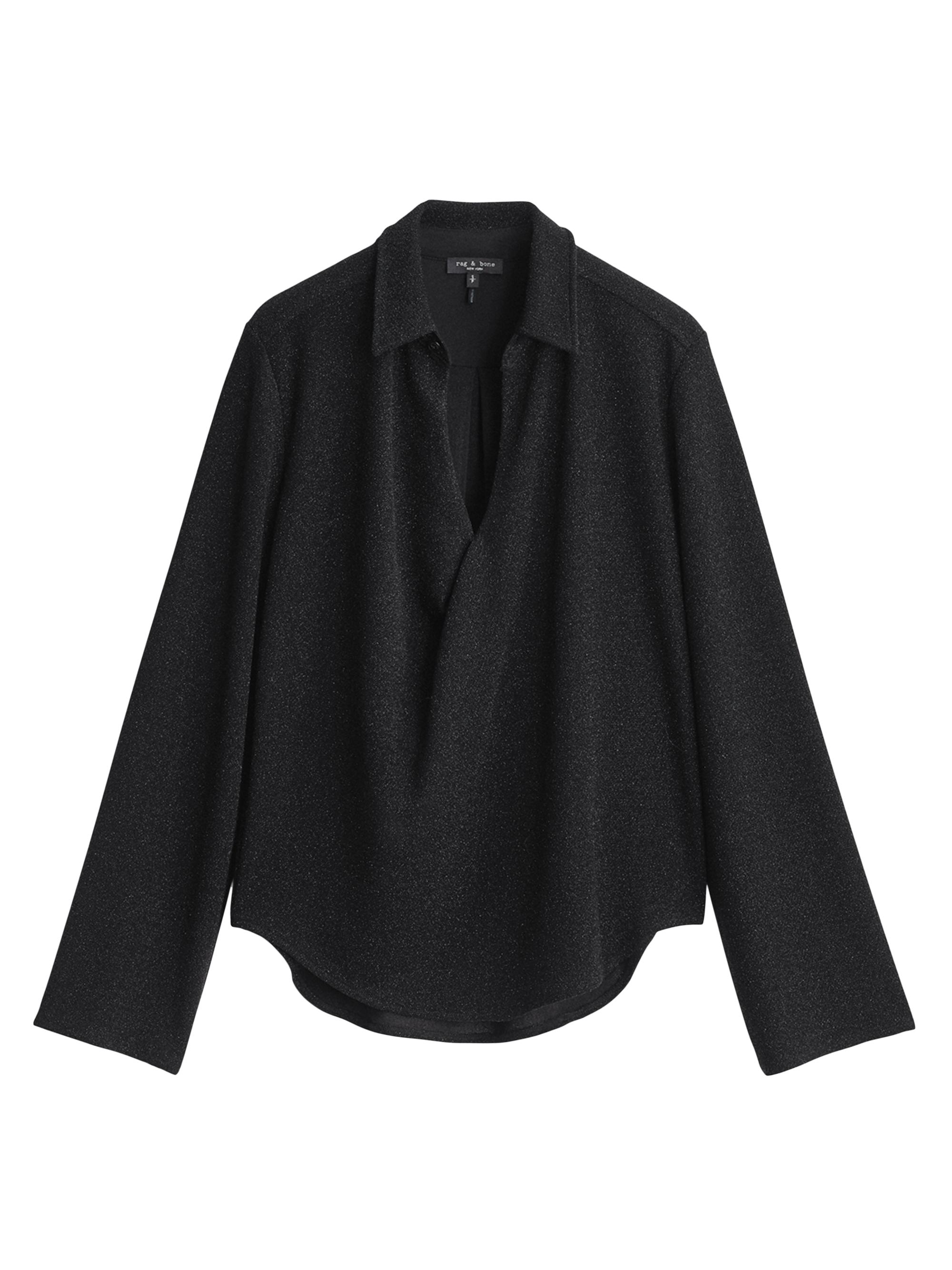 rag & bone Women's Lilith Snap Blouse - Black