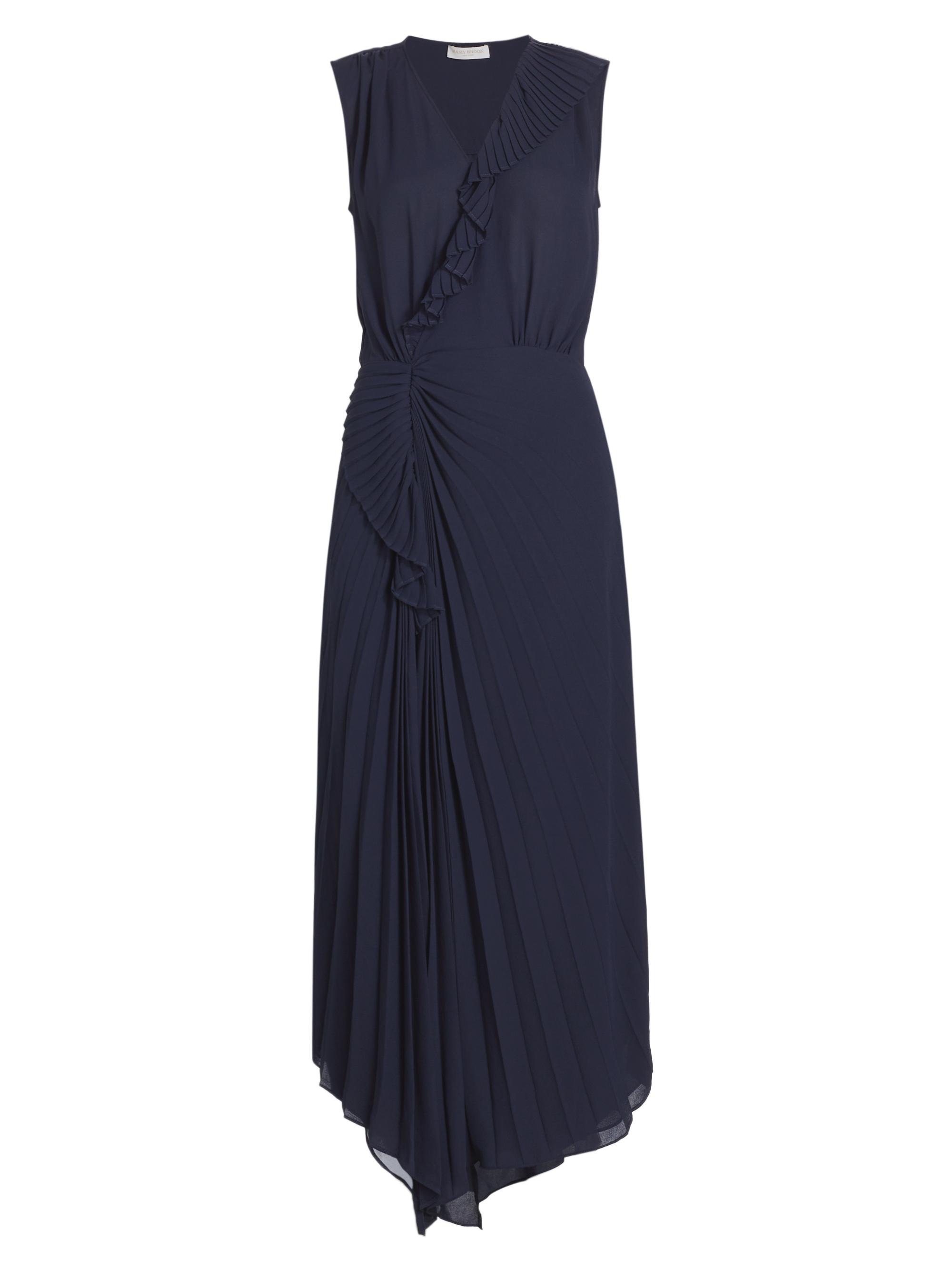 Ramy Brook Women's Poppy Ruffled Chiffon Midi-Dress - Navy