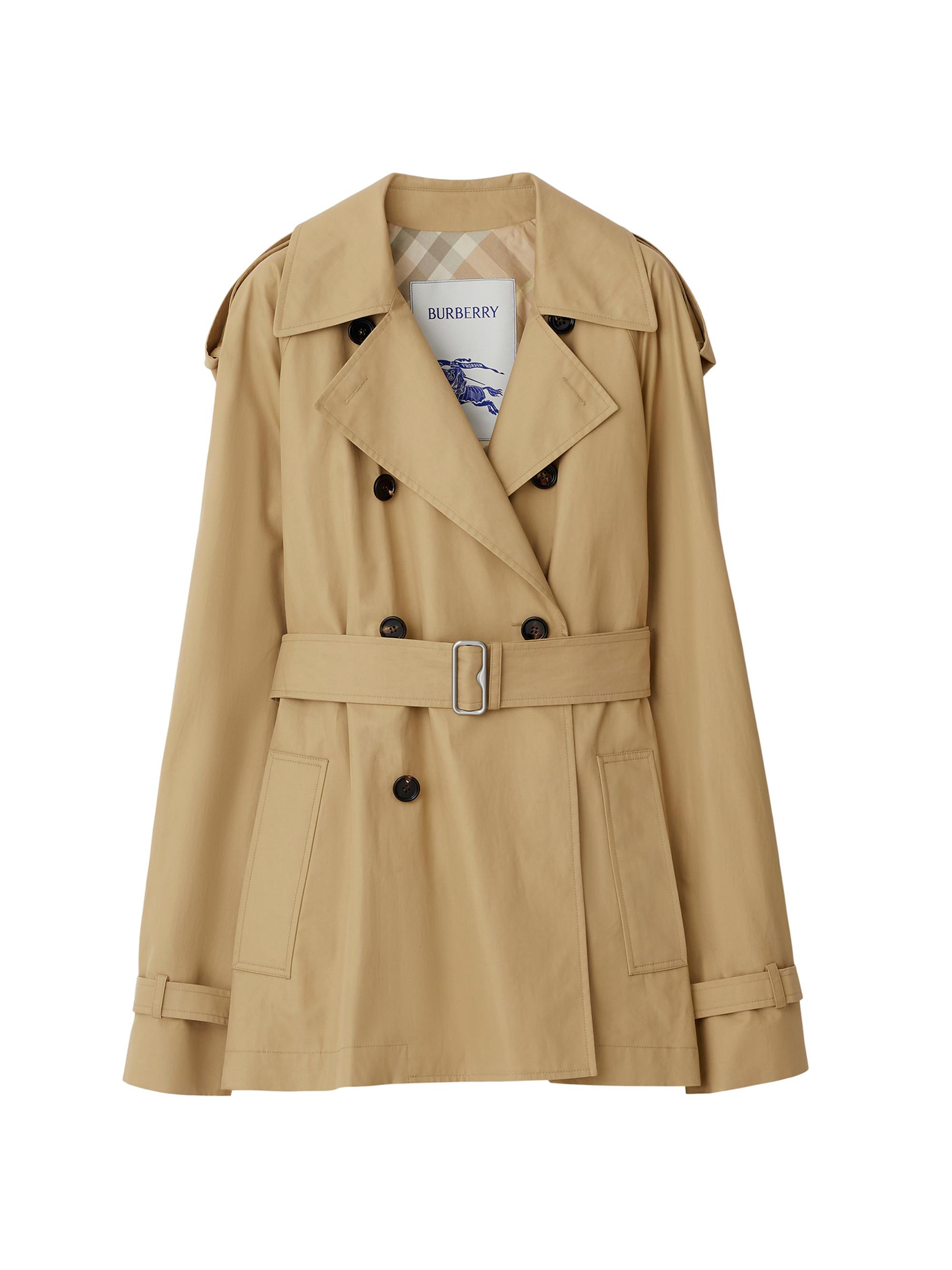 BURBERRY - Sandridge Check Cotton Trench Coat