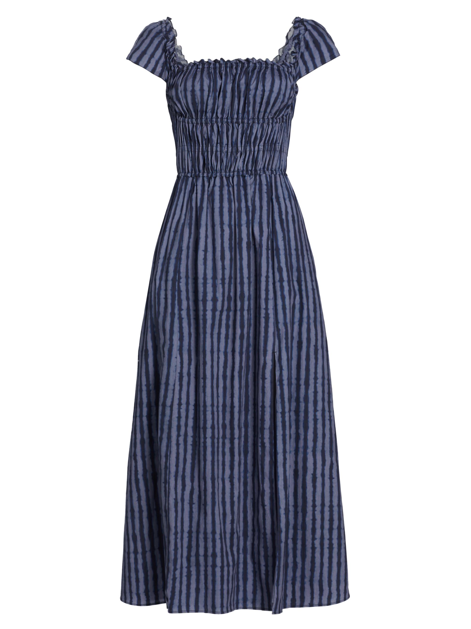 Altuzarra Women's Lily Cotton-Blend Stripe Midi-Dress - Eventide