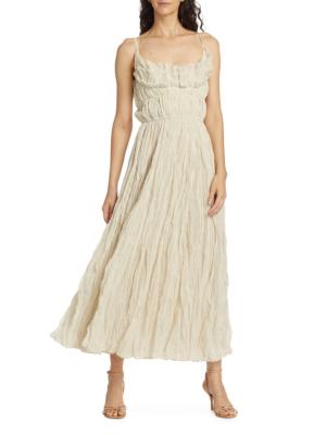 Altuzarra Brigitte pleated midi dress - White