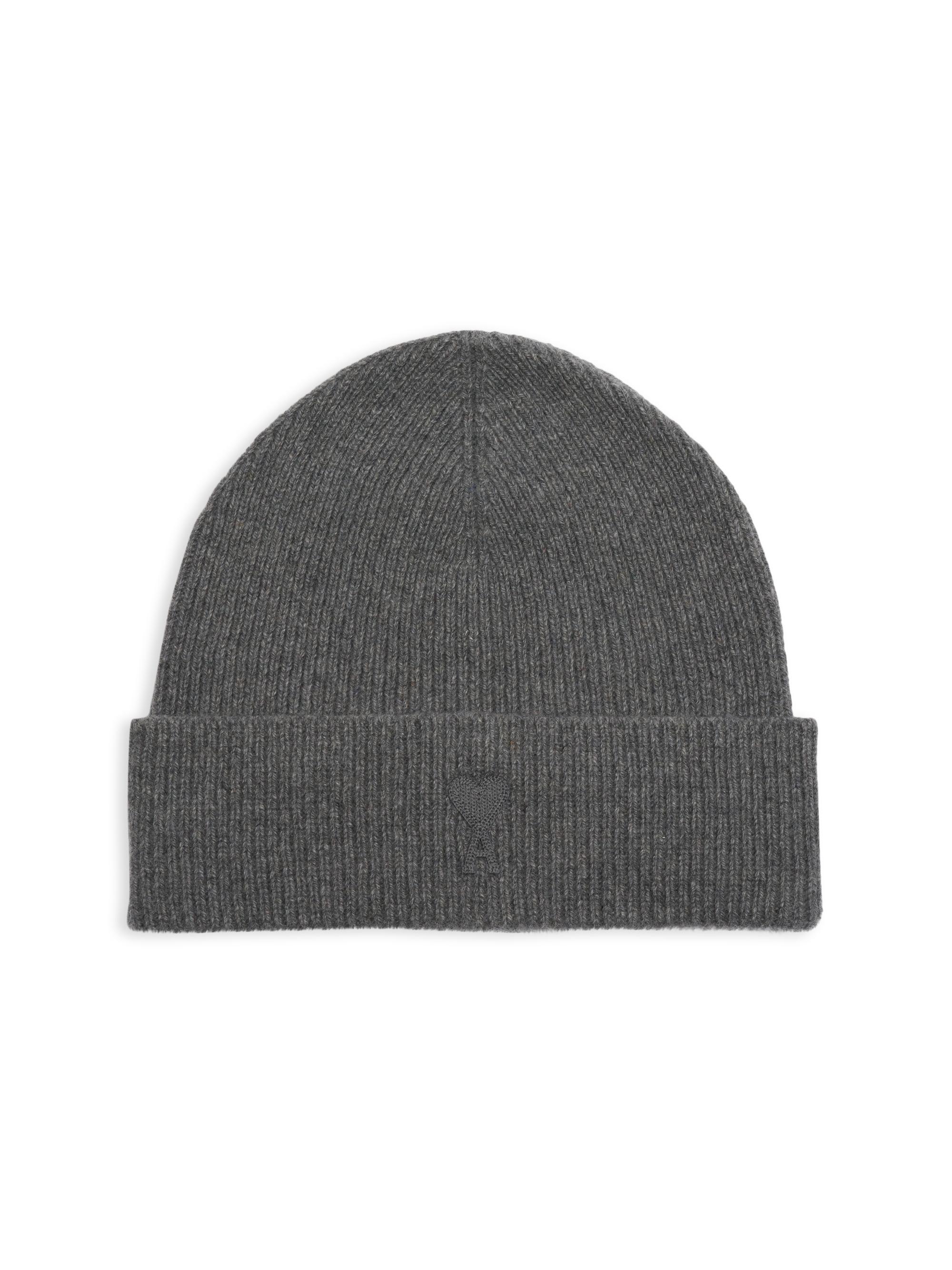 AMI Paris Men's ADC Cashmere Beanie - Light Grey