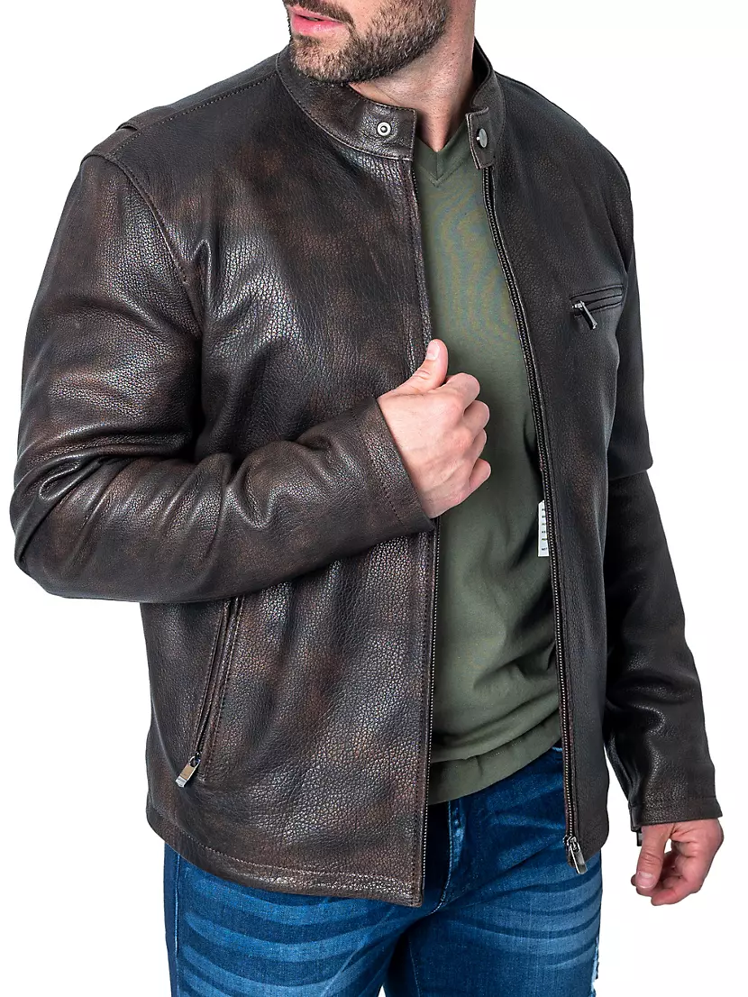 Shop Maceoo Leather Union Jacket | Saks Avenue Fifth