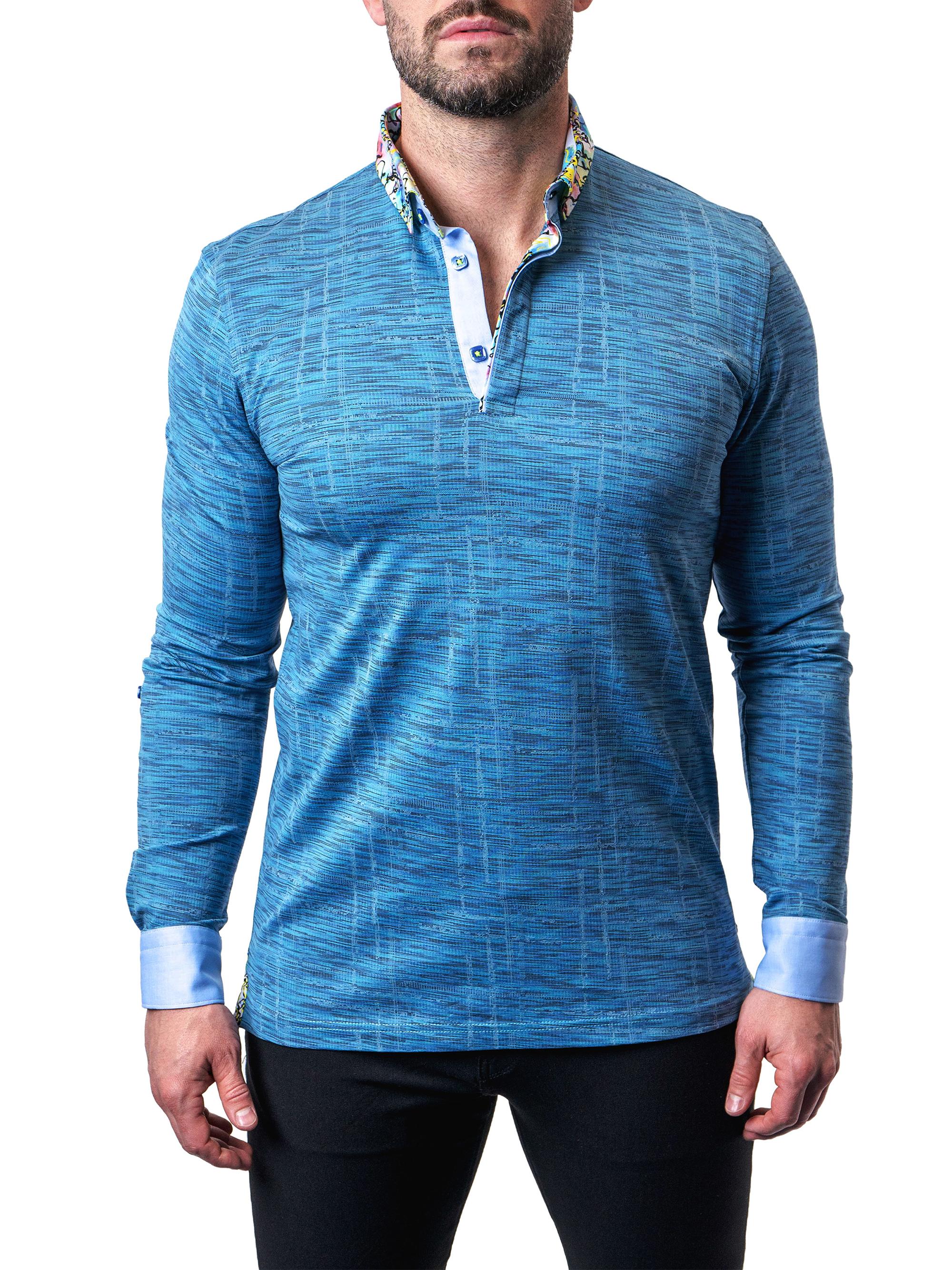 Maceoo Men's Polos Newton T-Shirt - Blue