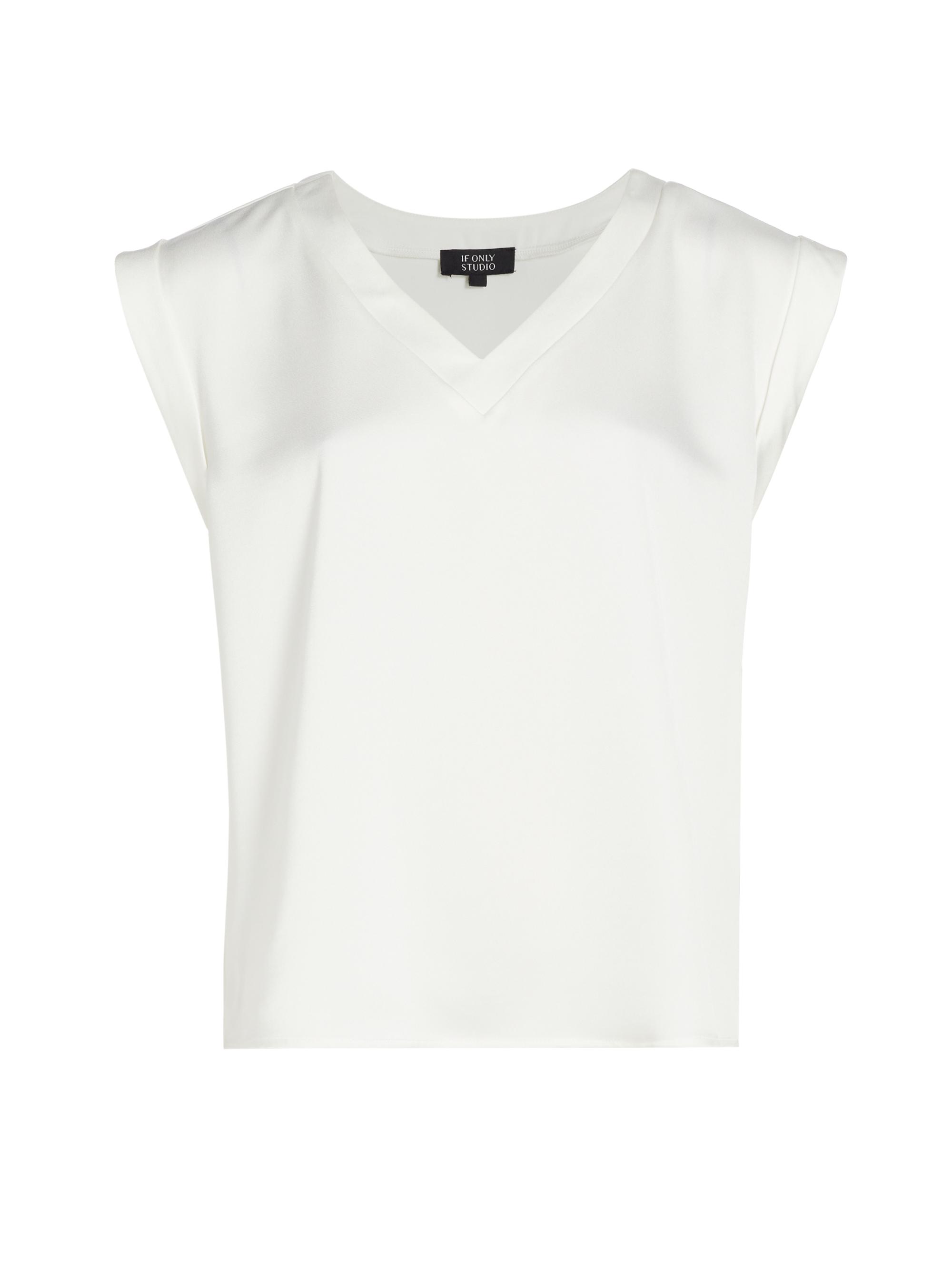 If Only Studio Women's Lori Satin Cap-Sleeve Top -