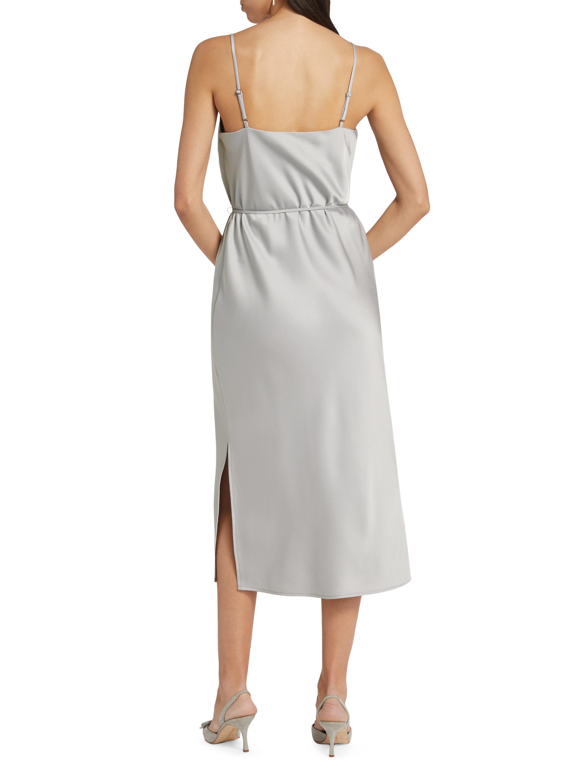 If Only Studio Lilli Belted Satin Midi-Dress | Saks Fifth Avenue