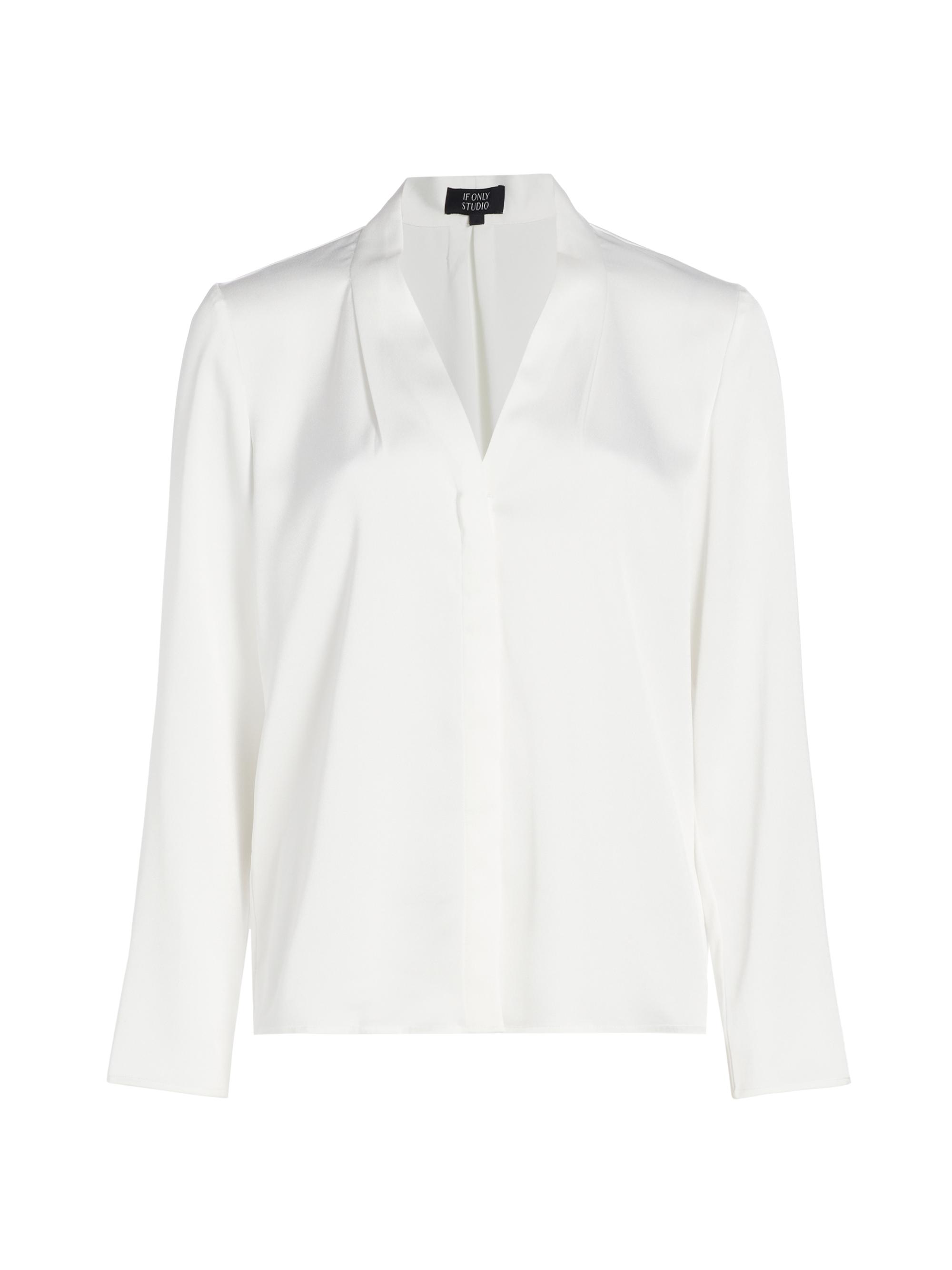 If Only Studio Women's Betsy Long-Sleeve Blouse - Black