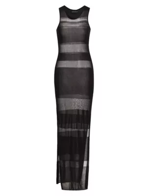 Louisa Ballou High Sea printed maxi dress - Black