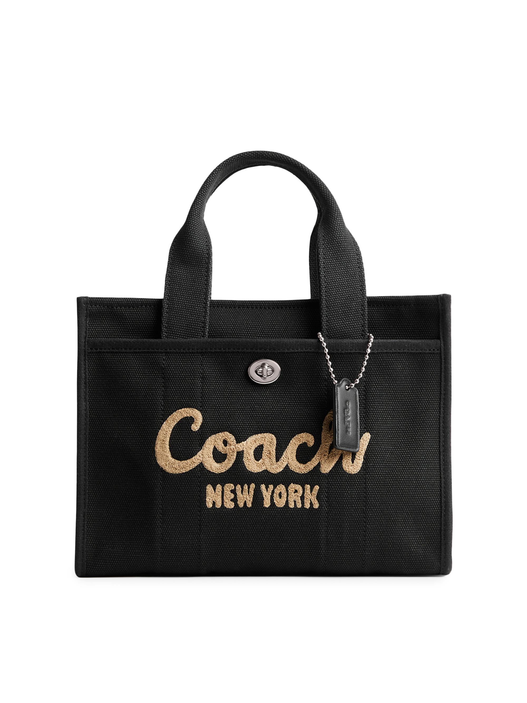 COACH Women's Cargo Canvas Logo Tote Bag - Black