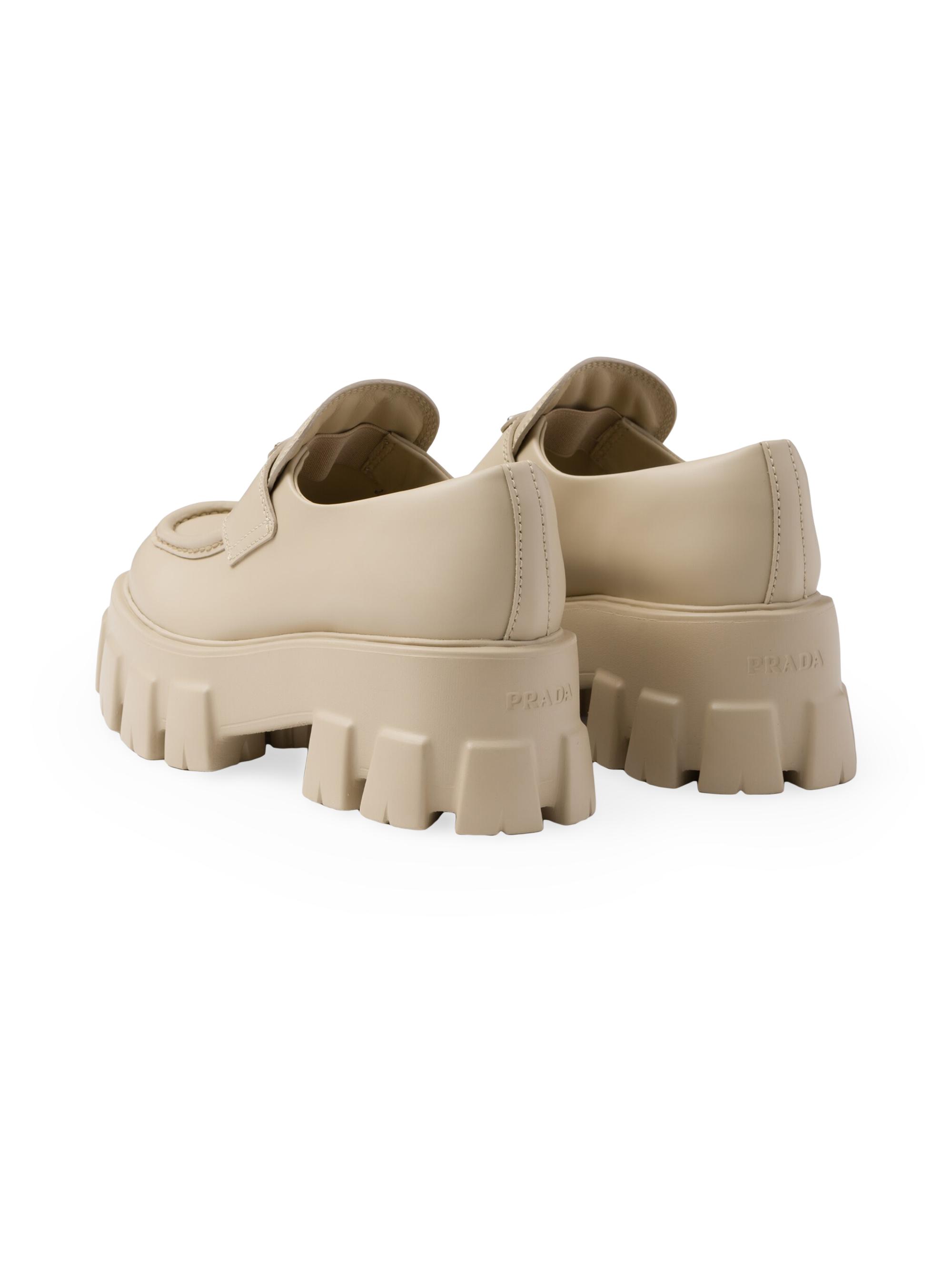 PRADA MONOLITH モノリス Black Monolith brushed leather and Re-Nylon boots with pouch