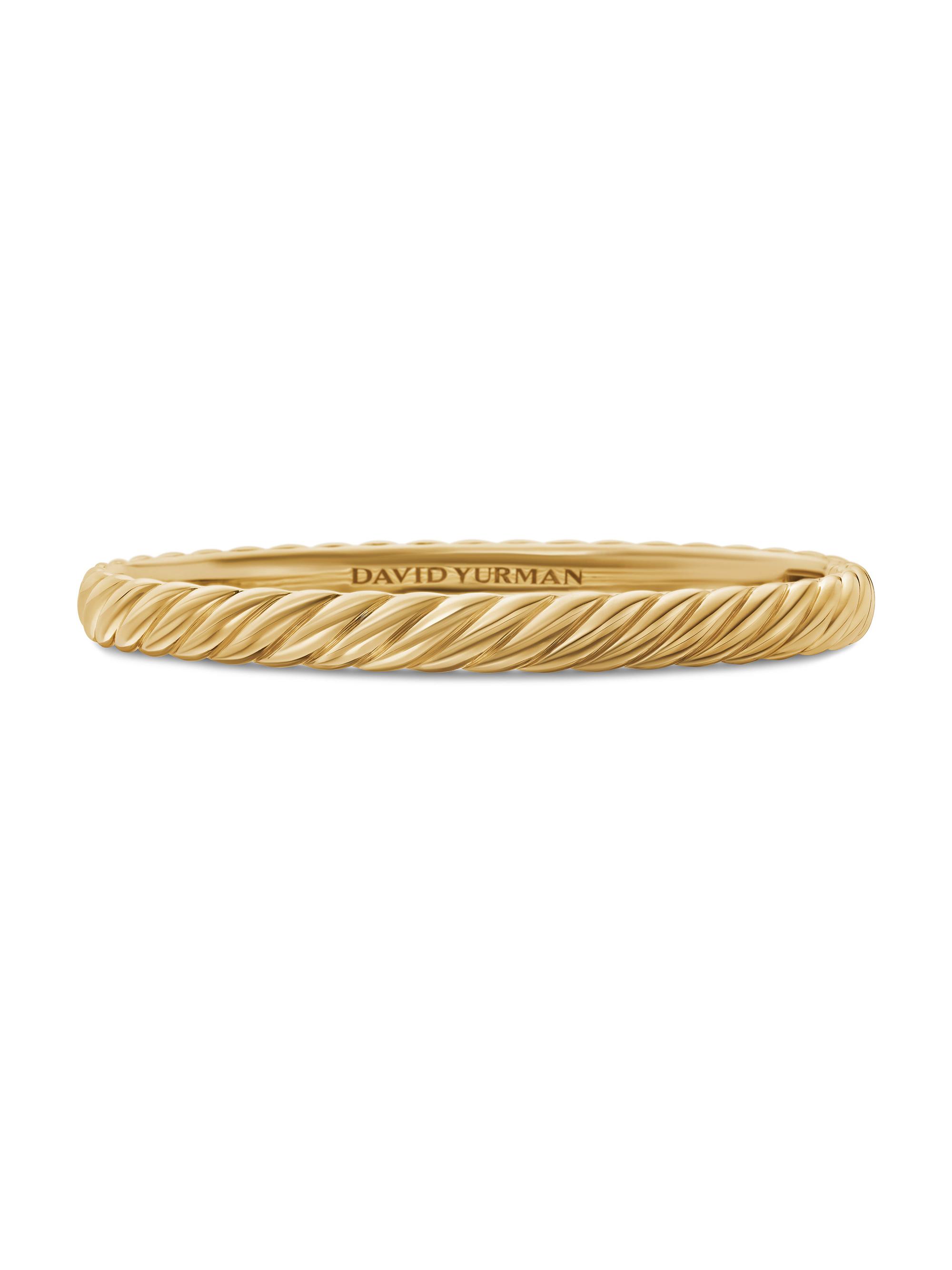 David Yurman Women's Sculpted Cable Bangle Bracelet in 18K Yellow Gold - Gold