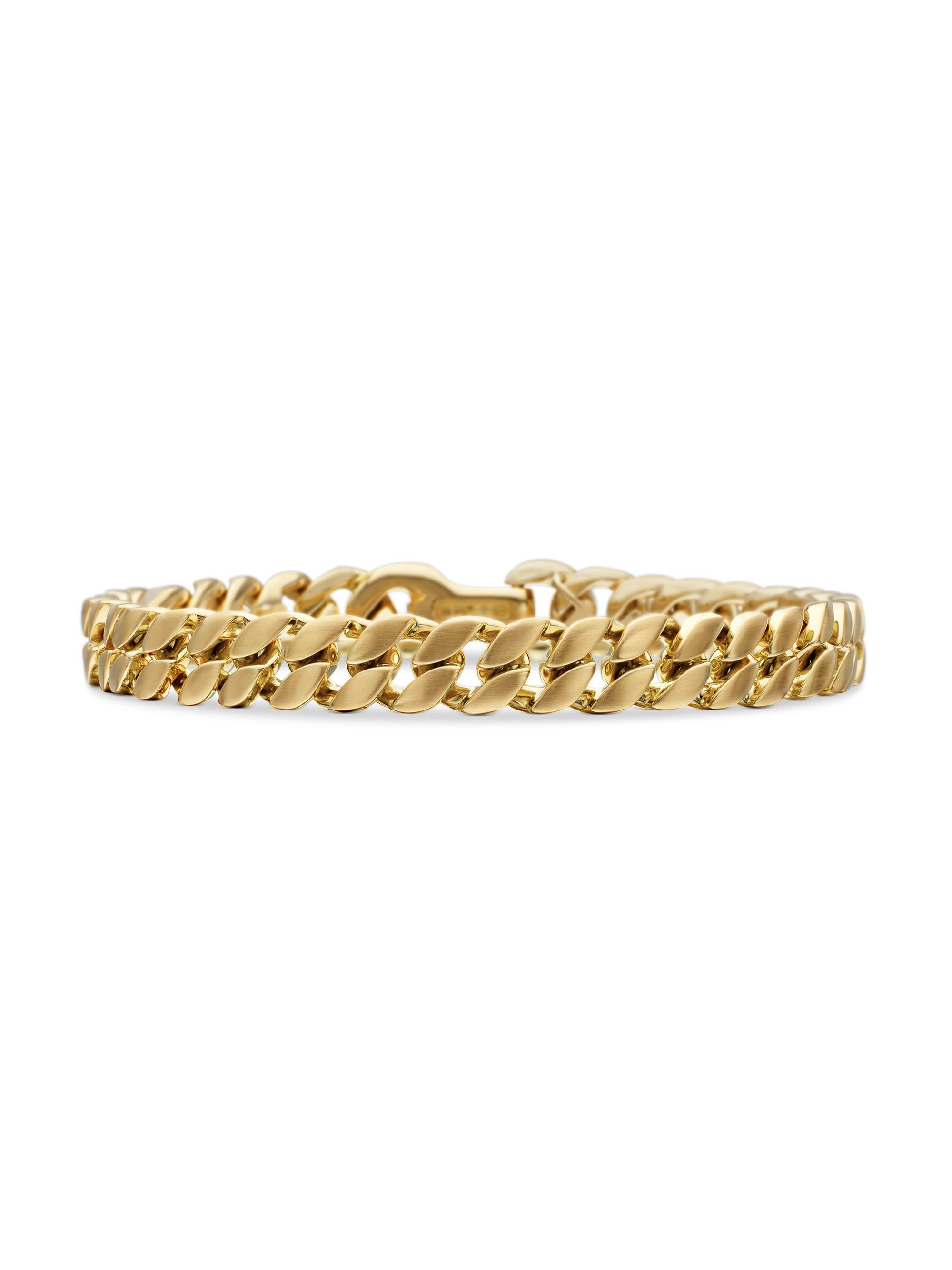 David Yurman Men's Curb Chain Bracelet in 18K Yellow Gold - Gold
