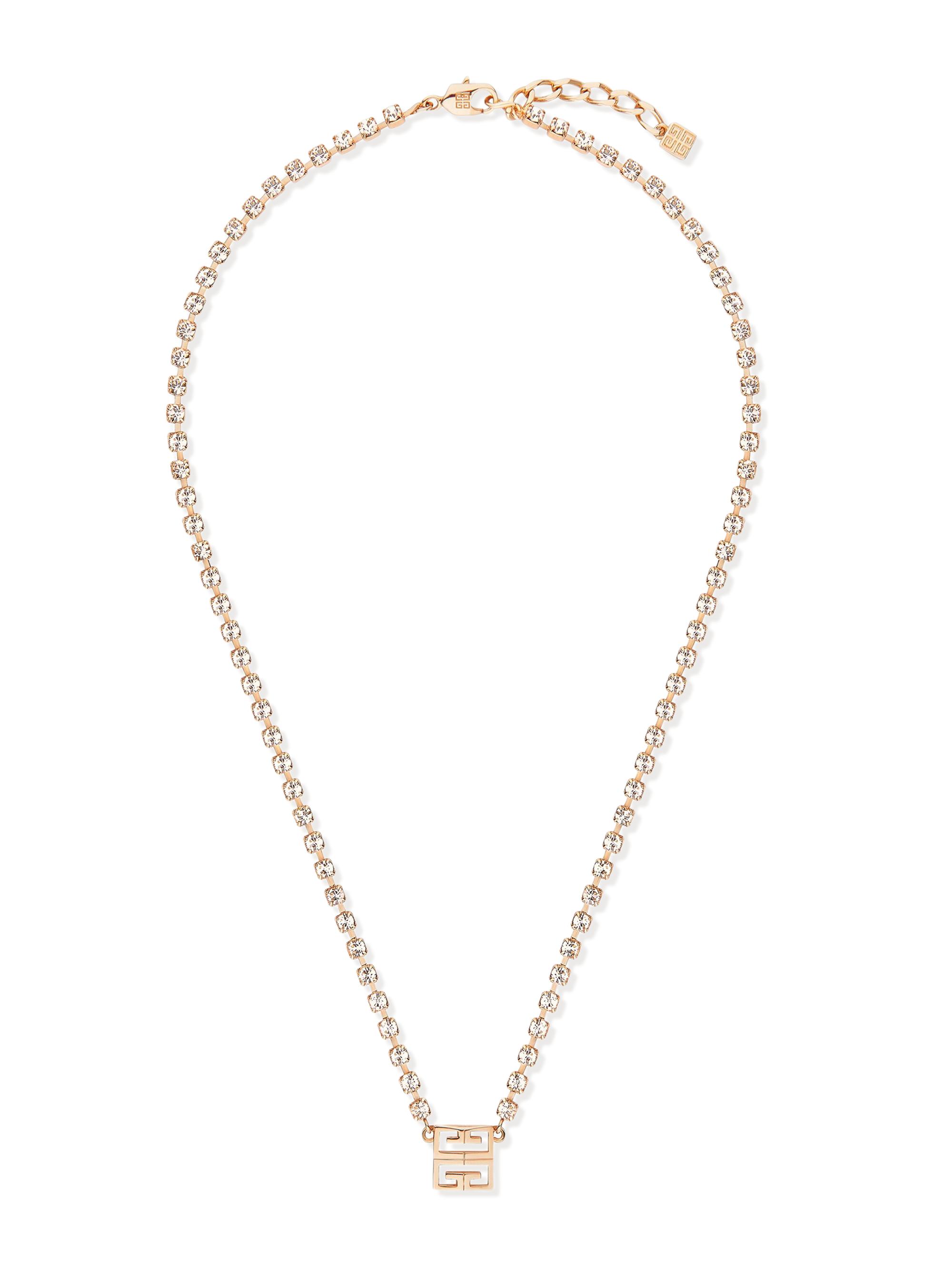 Givenchy Women's 4G Necklace In Metal With Crystals - Rose Gold