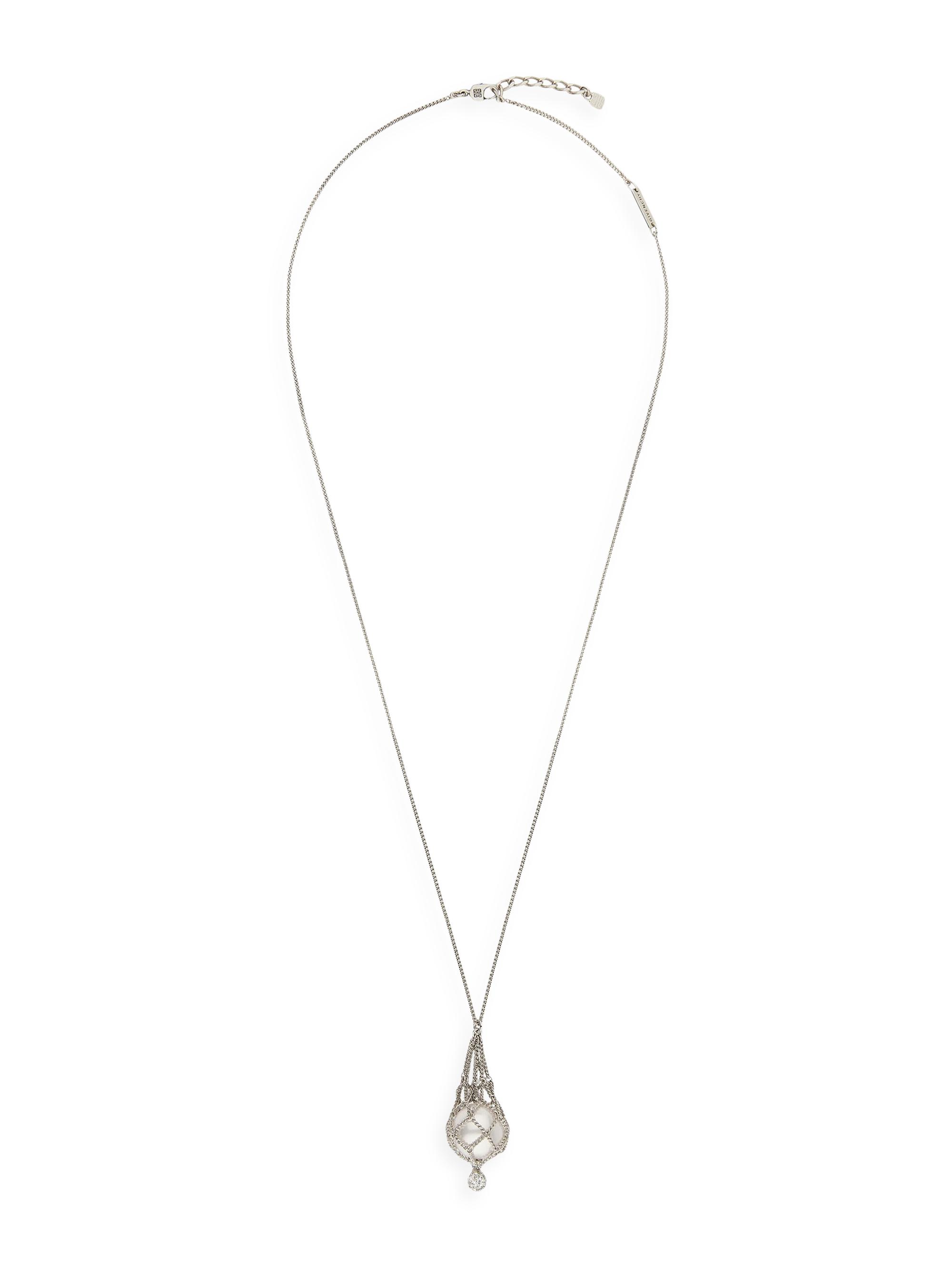 Givenchy Women's Pearling Necklace In Metal With Pearls And Crystals - White Silvery