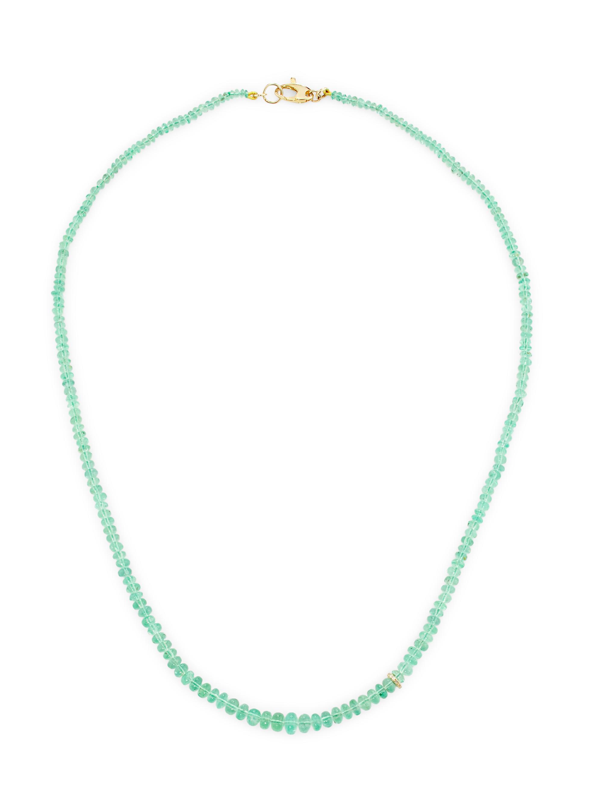 Nina Gilin Women's 14K Yellow Gold & Emerald Beaded Necklace - Yellow Gold