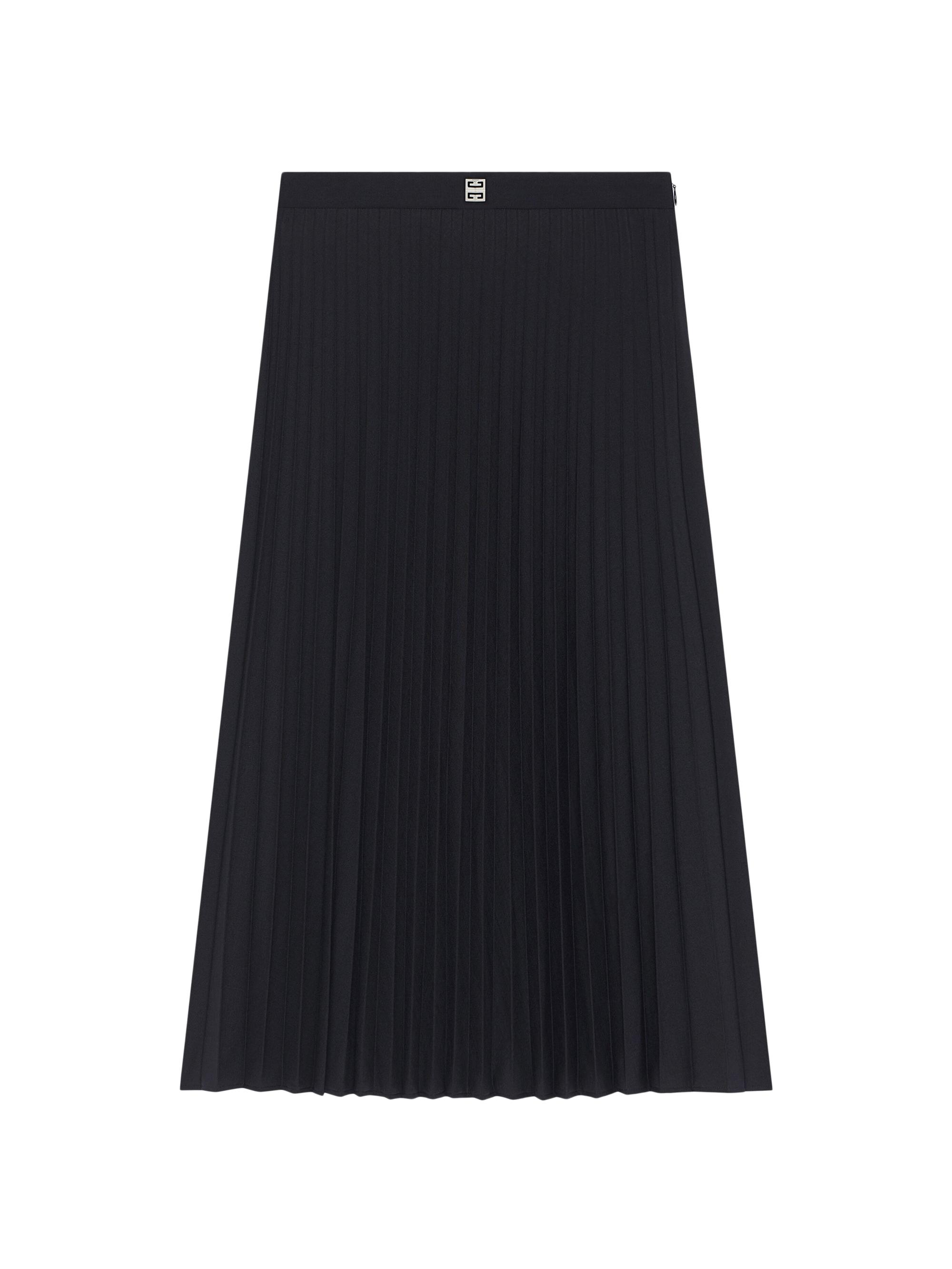 Givenchy Women's Pleated Skirt In Wool - Black