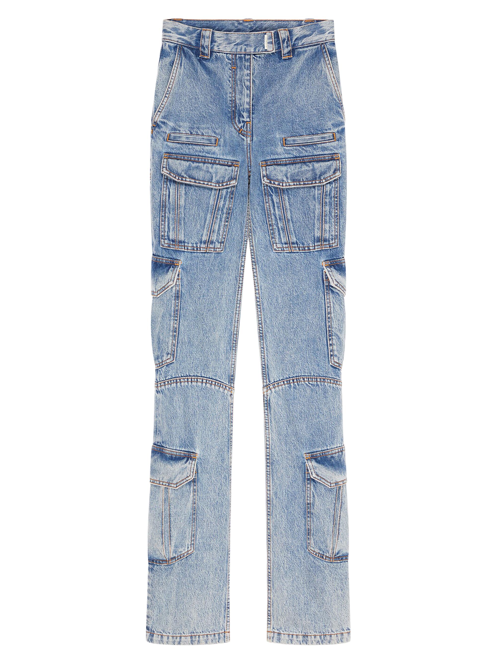 Givenchy Boot Cut Cargo Pants In Denim Saks Fifth Avenue