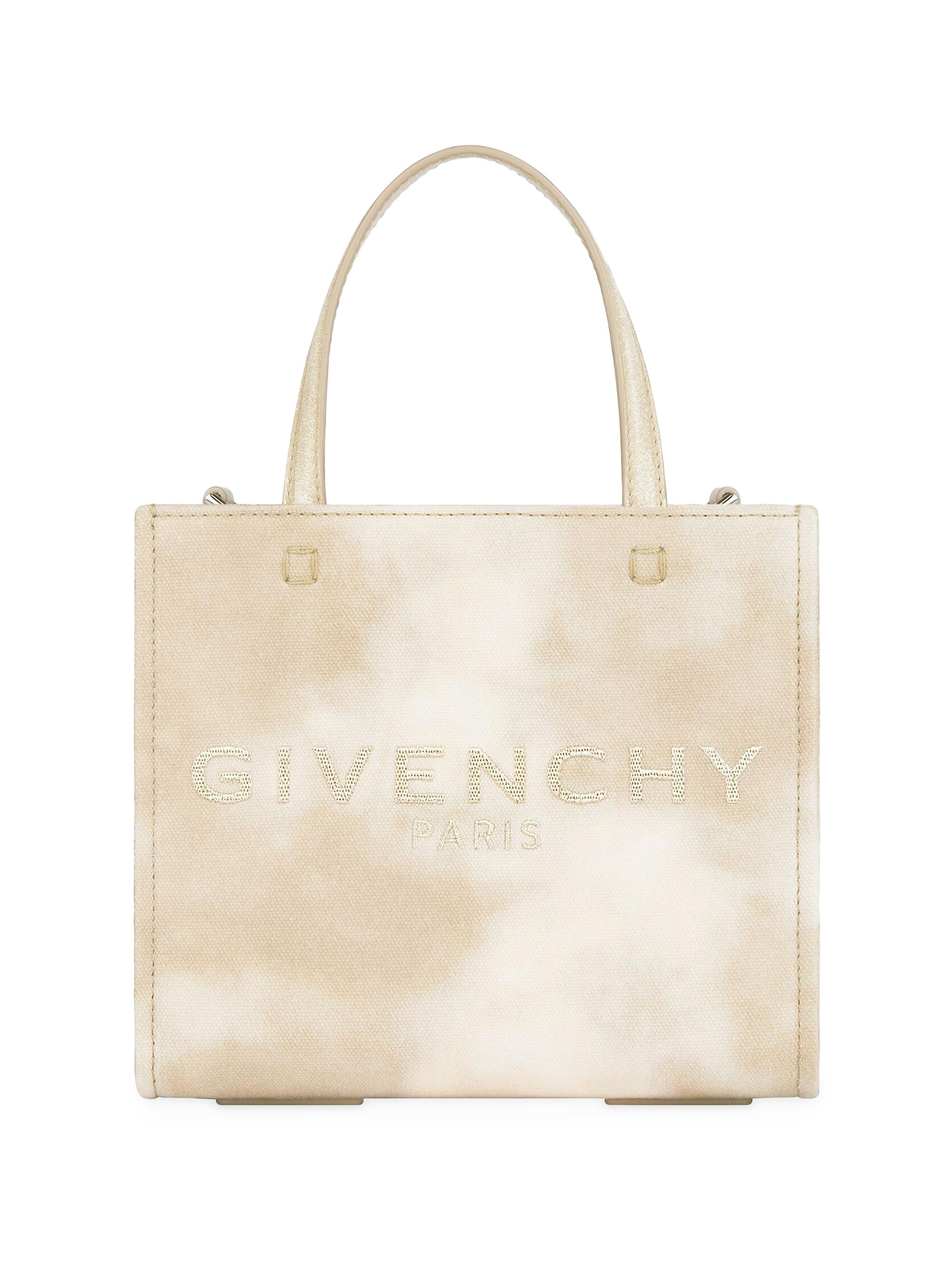 Givenchy Women's Mini G-Tote Shopping Bag In Tie And Dye Canvas - Dusty Gold
