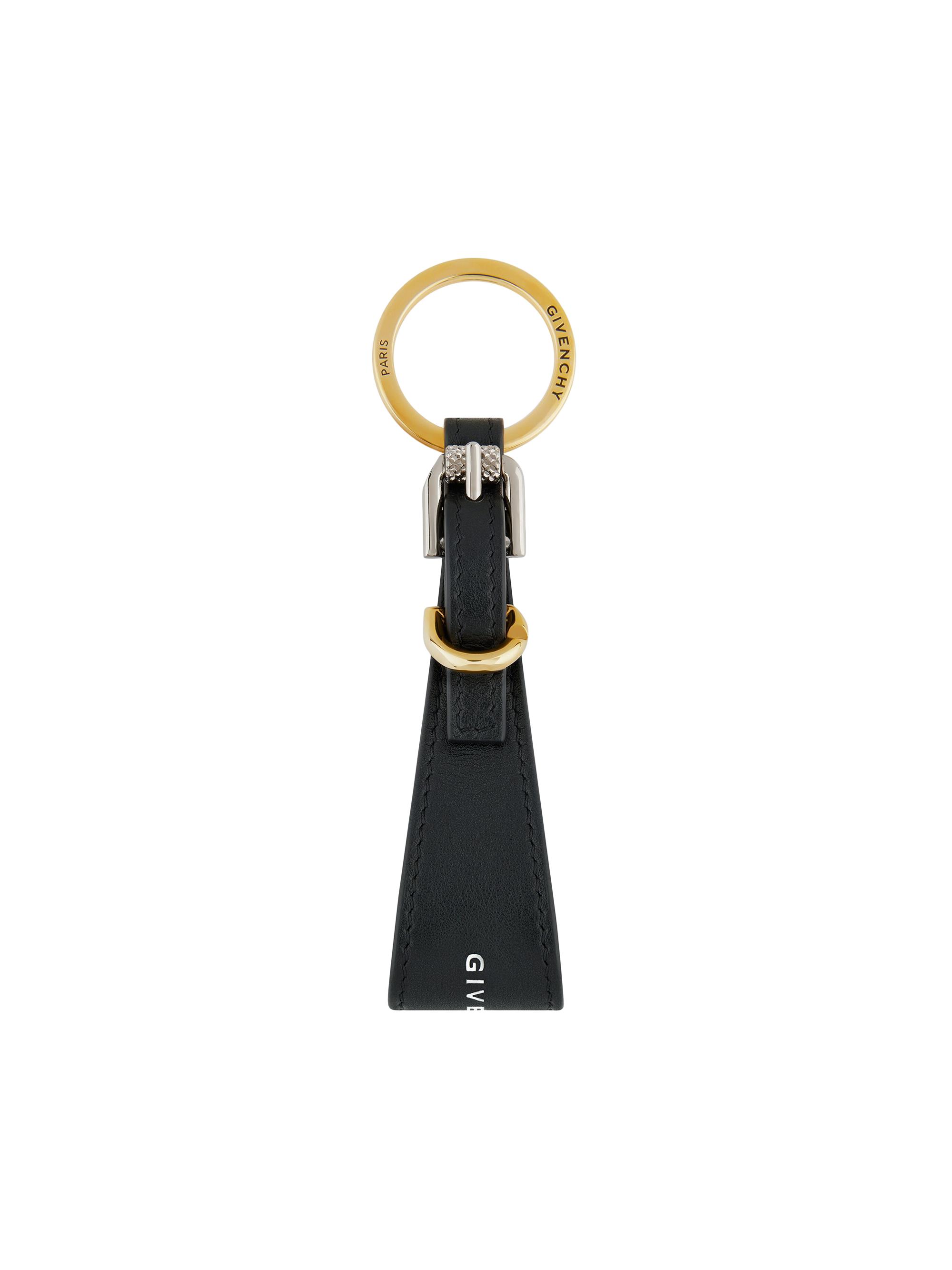 Givenchy Men's Voyou Keyring In Metal And Leather - Black