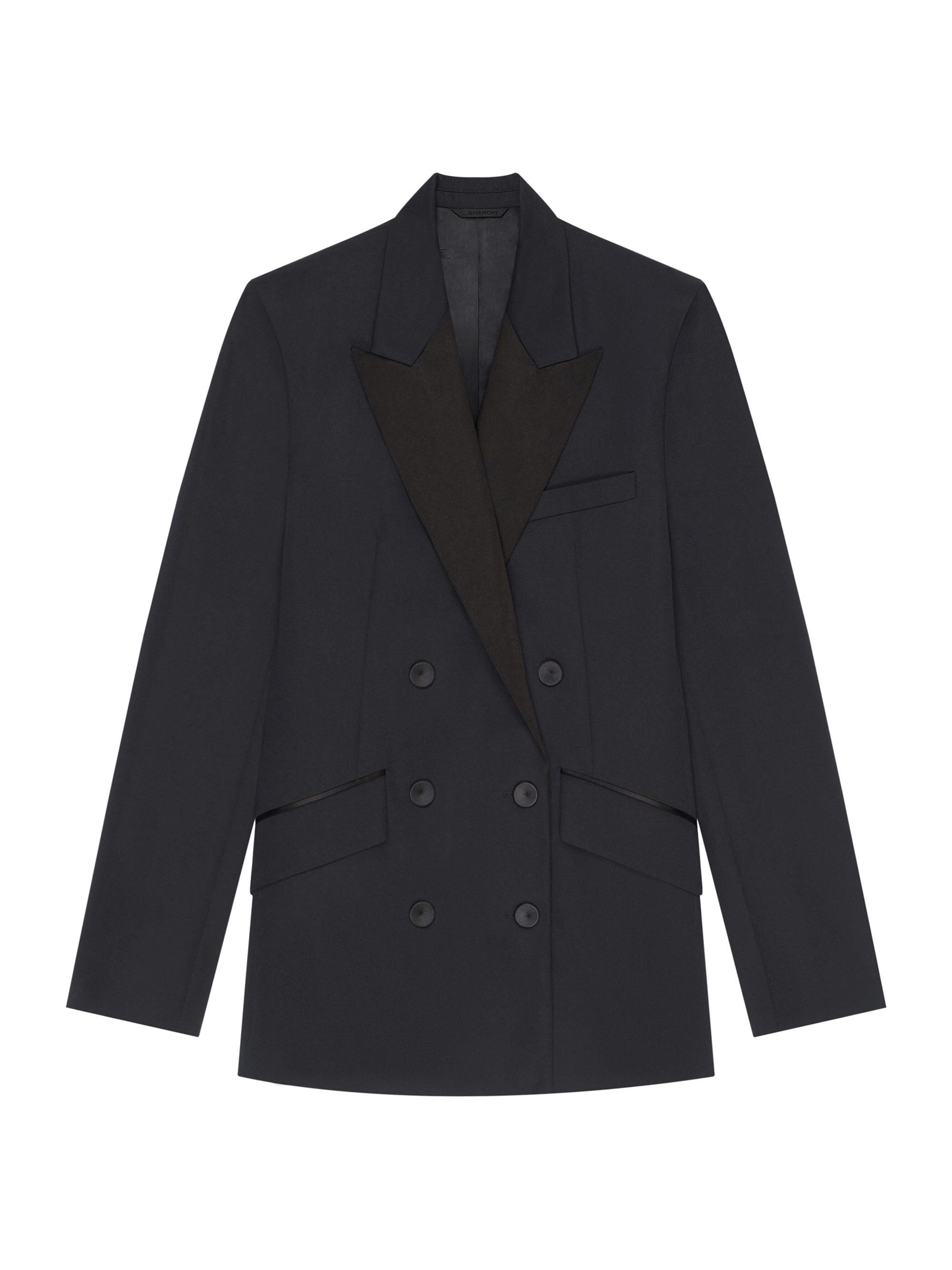 Givenchy Women's Jacket In Wool And Mohair With Satin Collar - Black