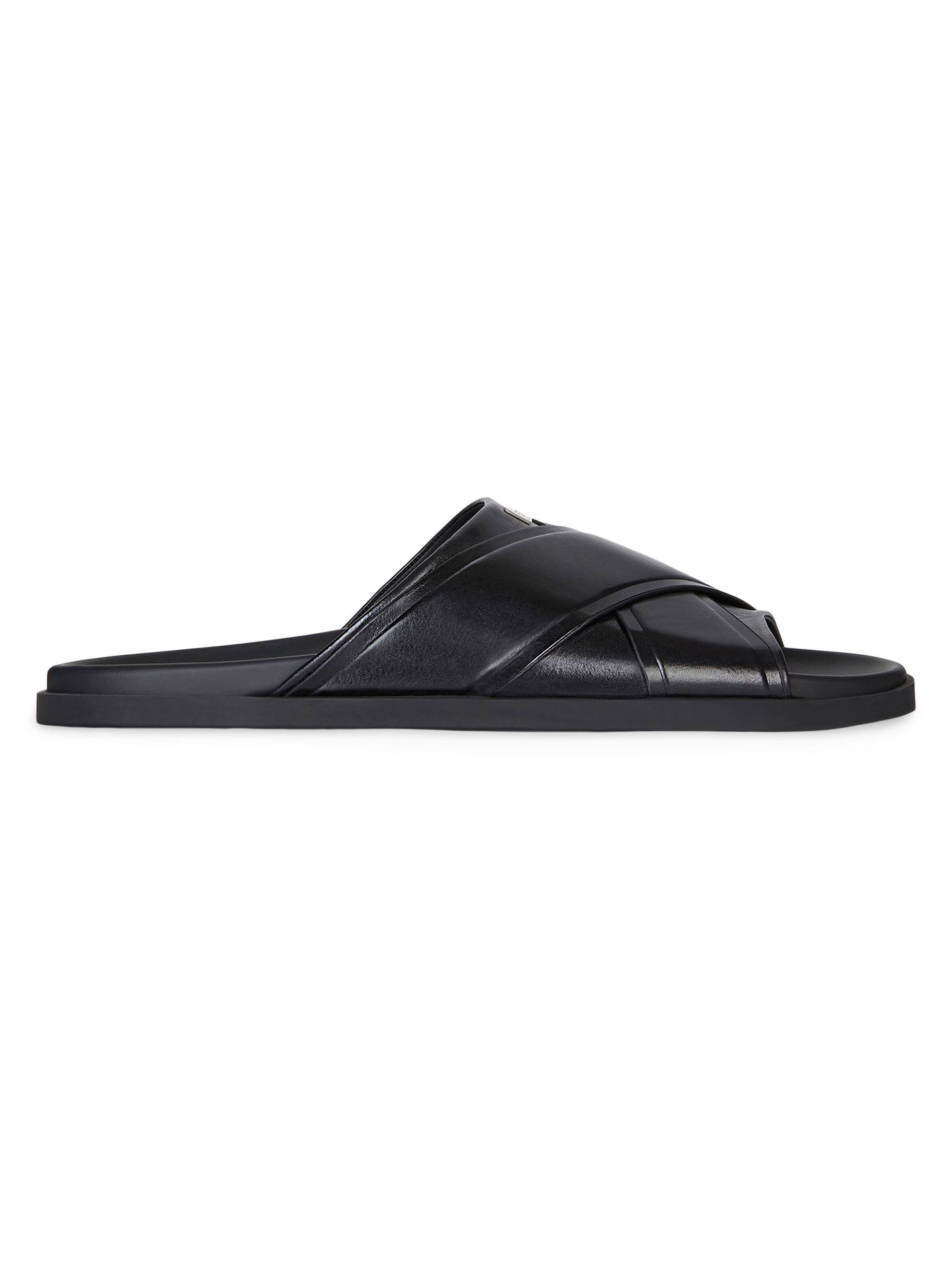 Givenchy G Plage Flat Sandals In Leather | Saks Fifth Avenue