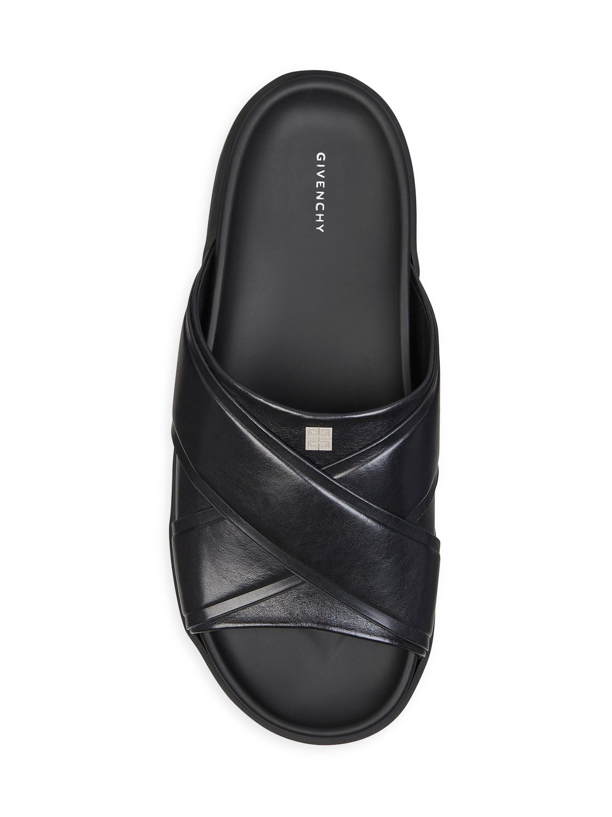 Givenchy G Plage Flat Sandals In Leather | Saks Fifth Avenue