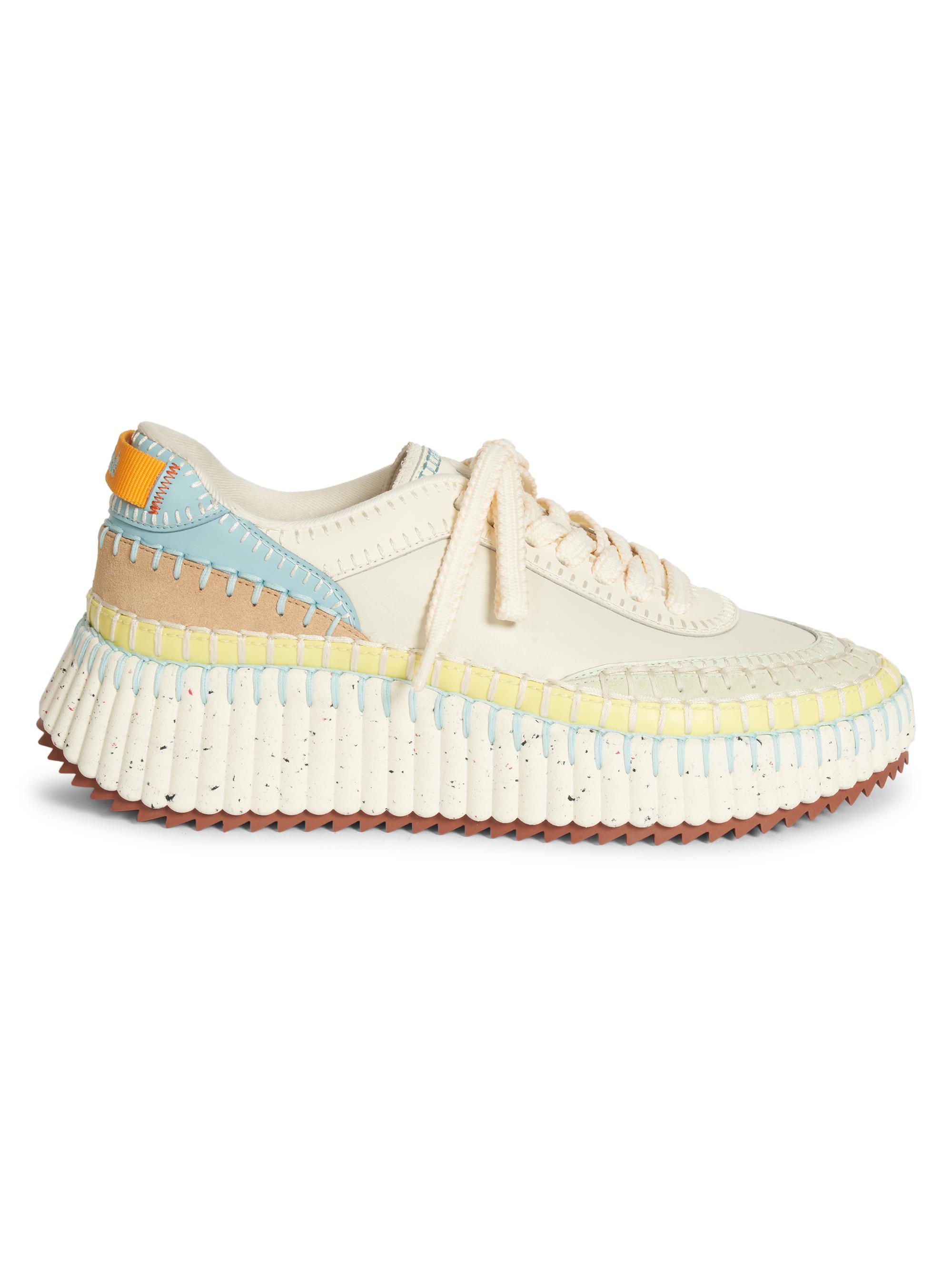 Chloé Women's Nama Mesh & Suede Sneakers - Cloud Sky
