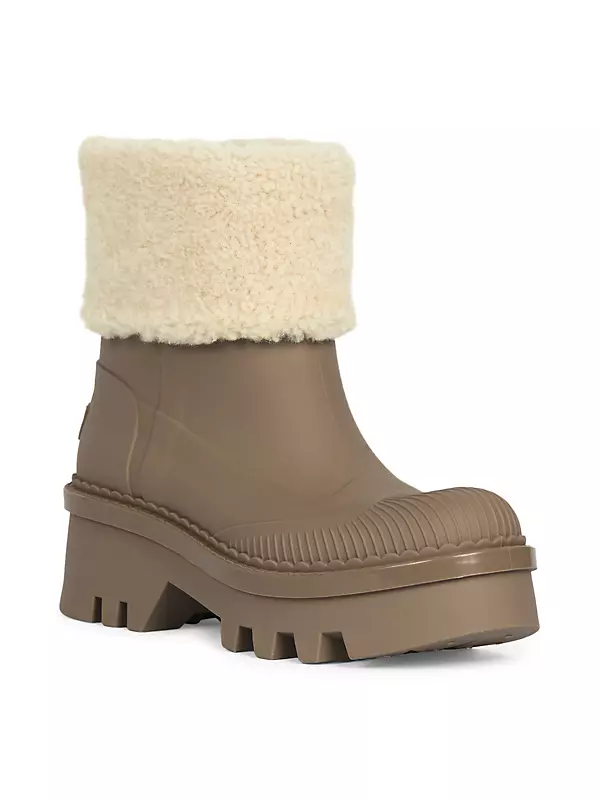 Raina Shearling-Trimmed Ankle Boots
