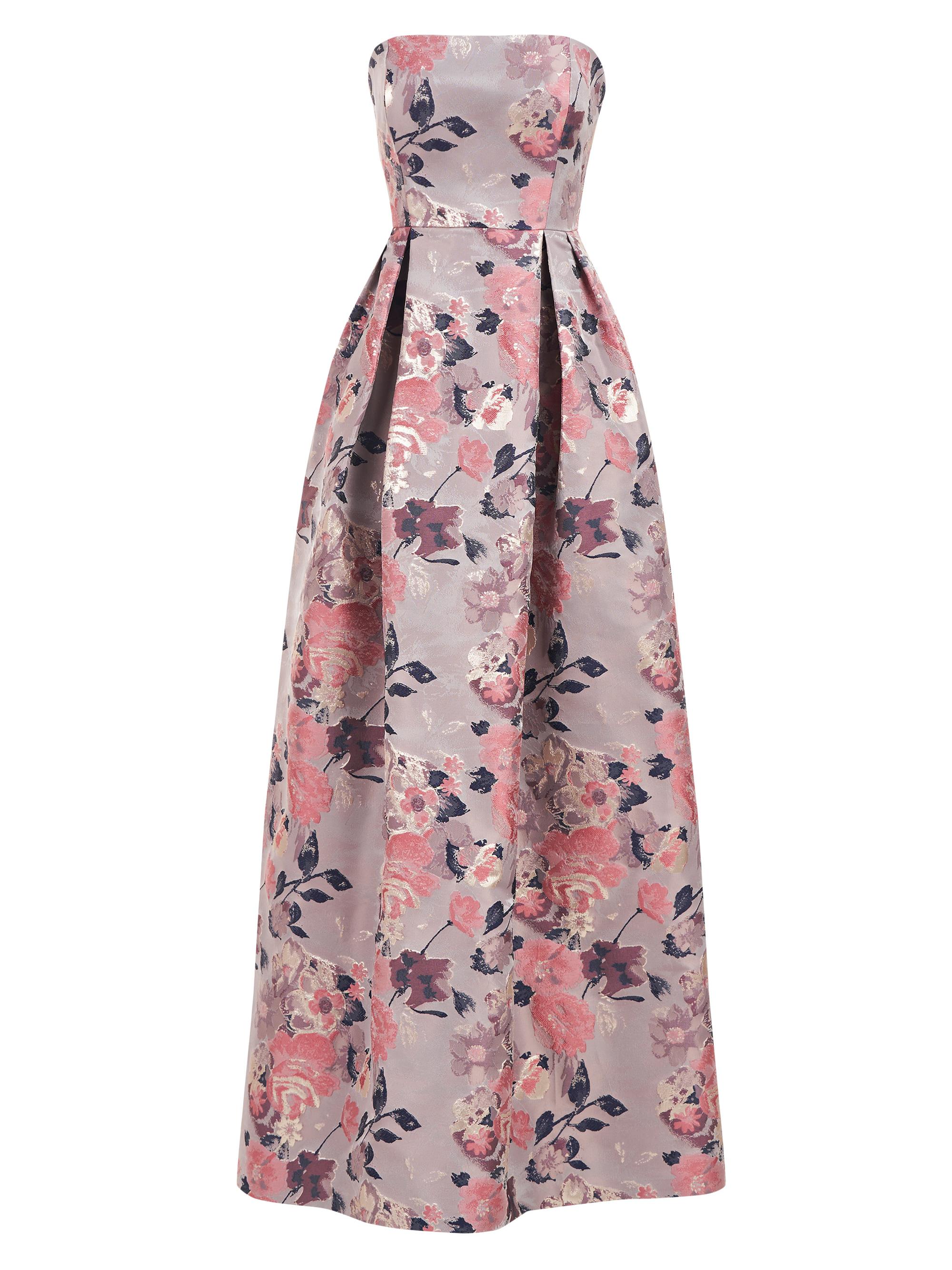 Kay Unger Women's Hera Floral Pleated Strapless Gown - Tulipwood