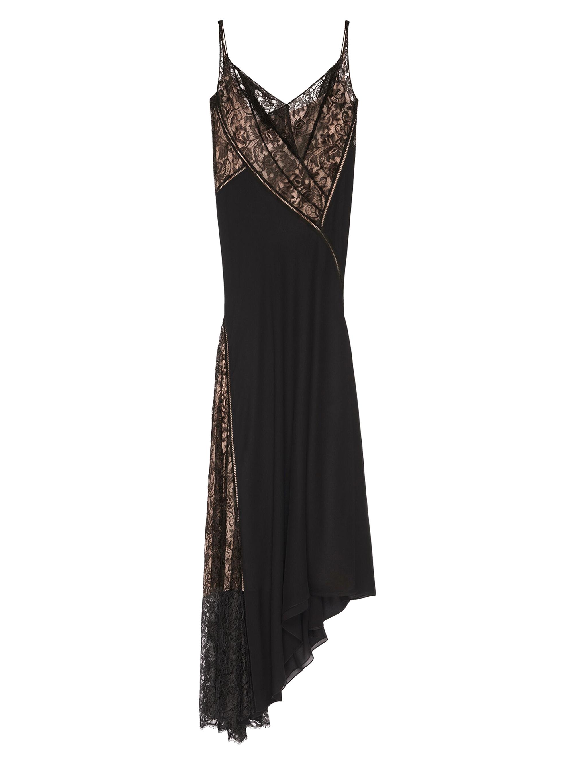 Givenchy Evening Dress In Mousseline And Lace | Saks Fifth Avenue