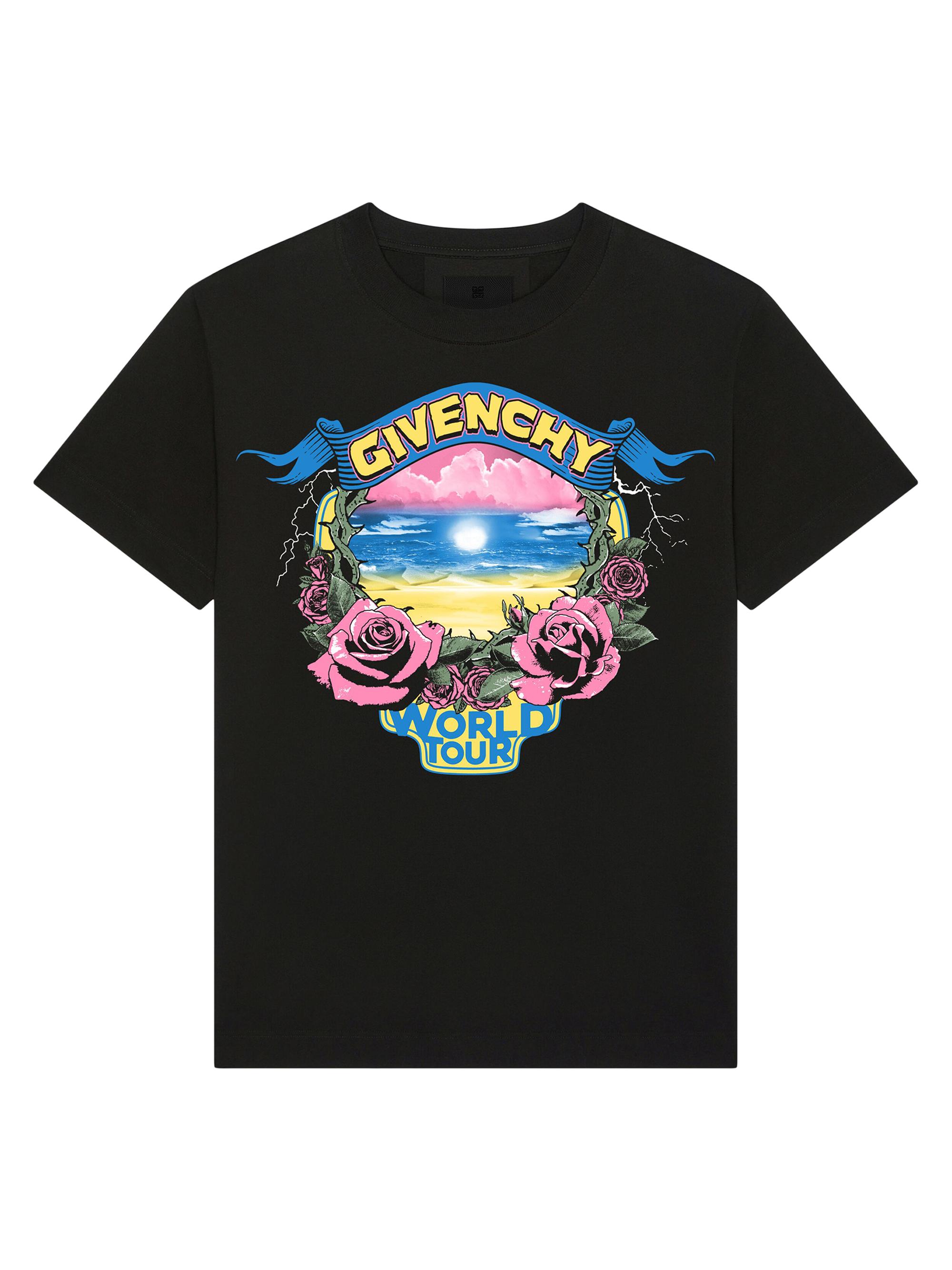 Givenchy World Tour Oversized T-Shirt In Cotton | Saks Fifth Avenue