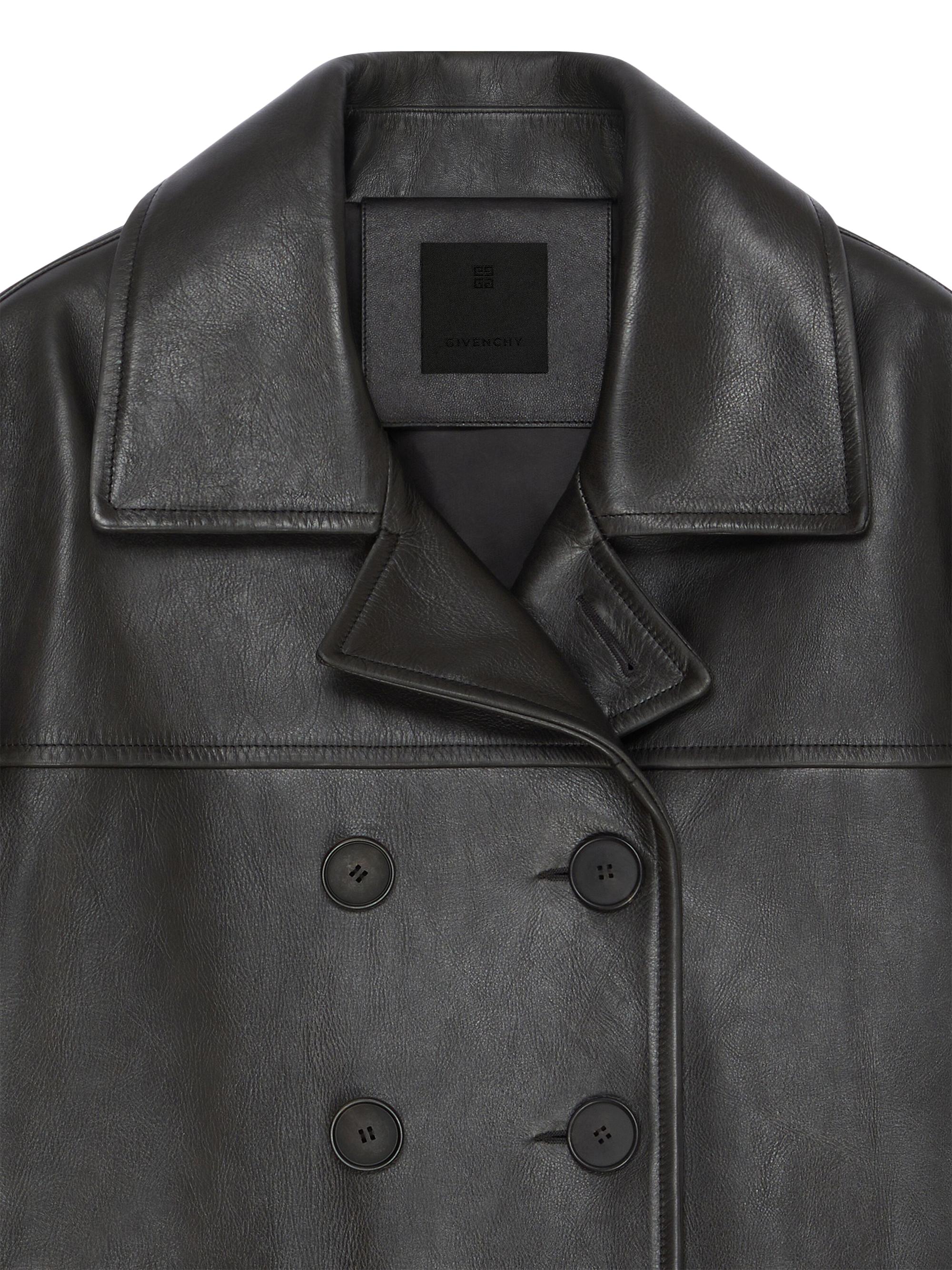 Givenchy Peacoat In Leather | Saks Fifth Avenue