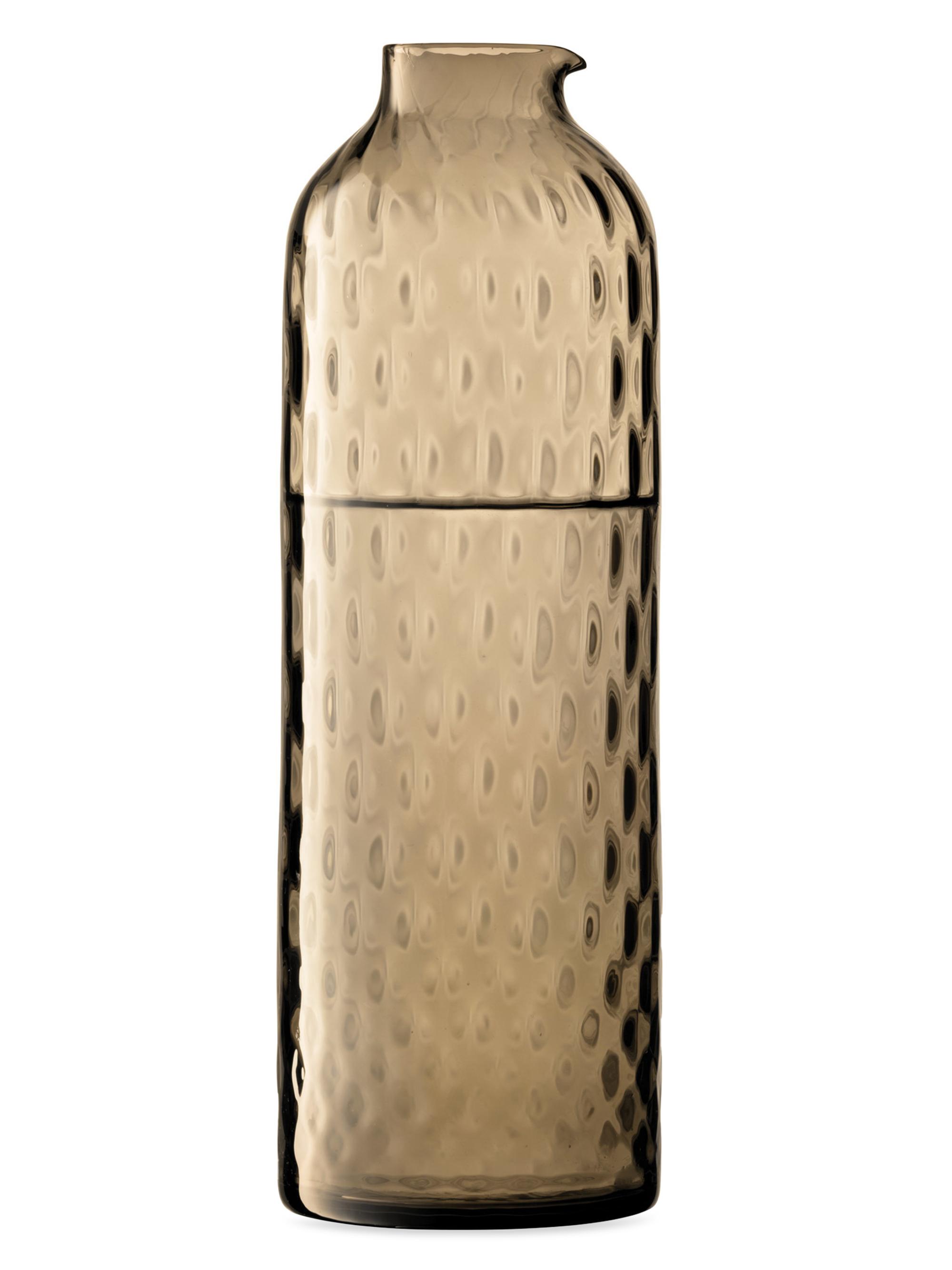 LSA Dapple Glass Carafe - Earth Brown